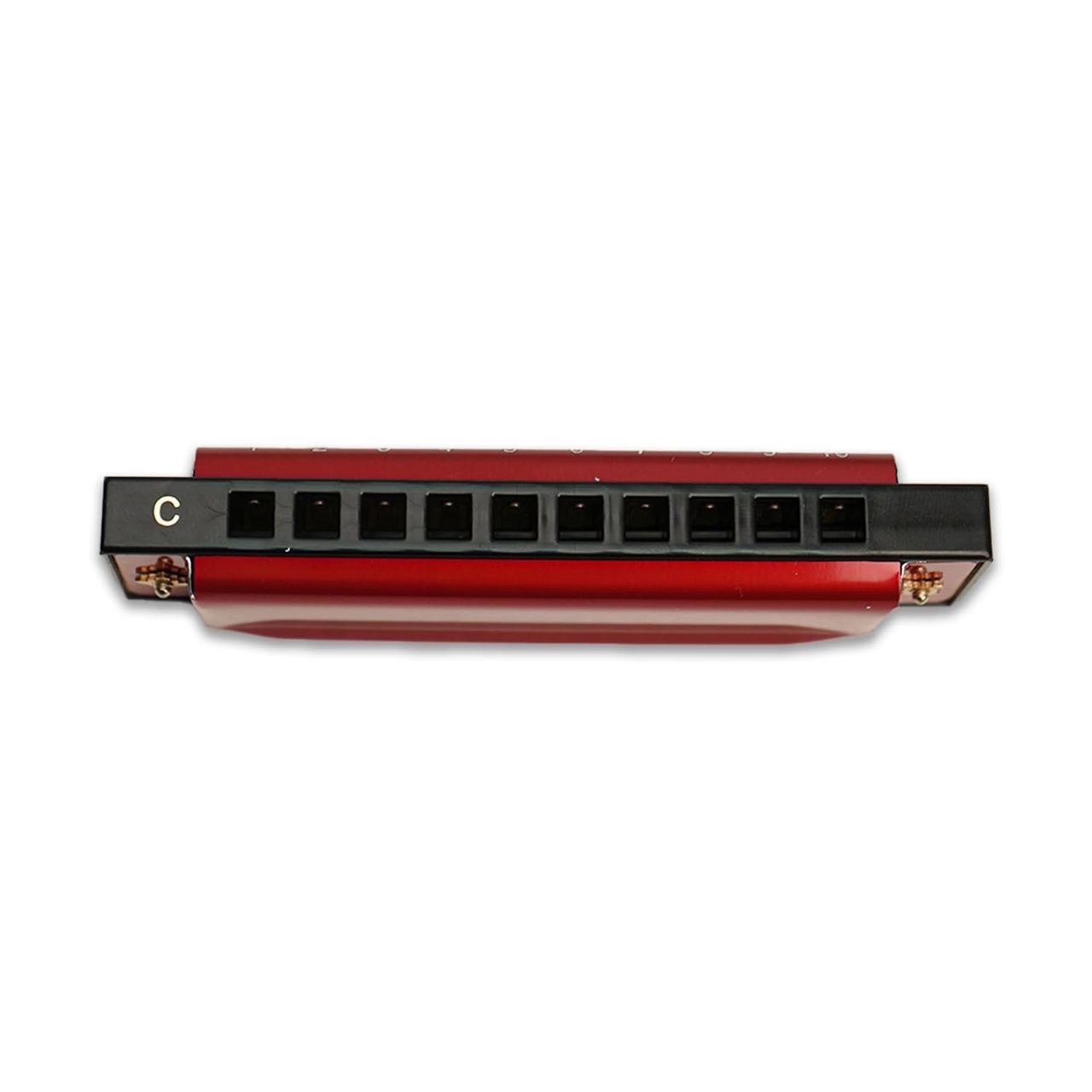 Kadence Daitonic Harmonica T104, Key of C, 10 Holes, 20 Tones, with Hard Case - Red