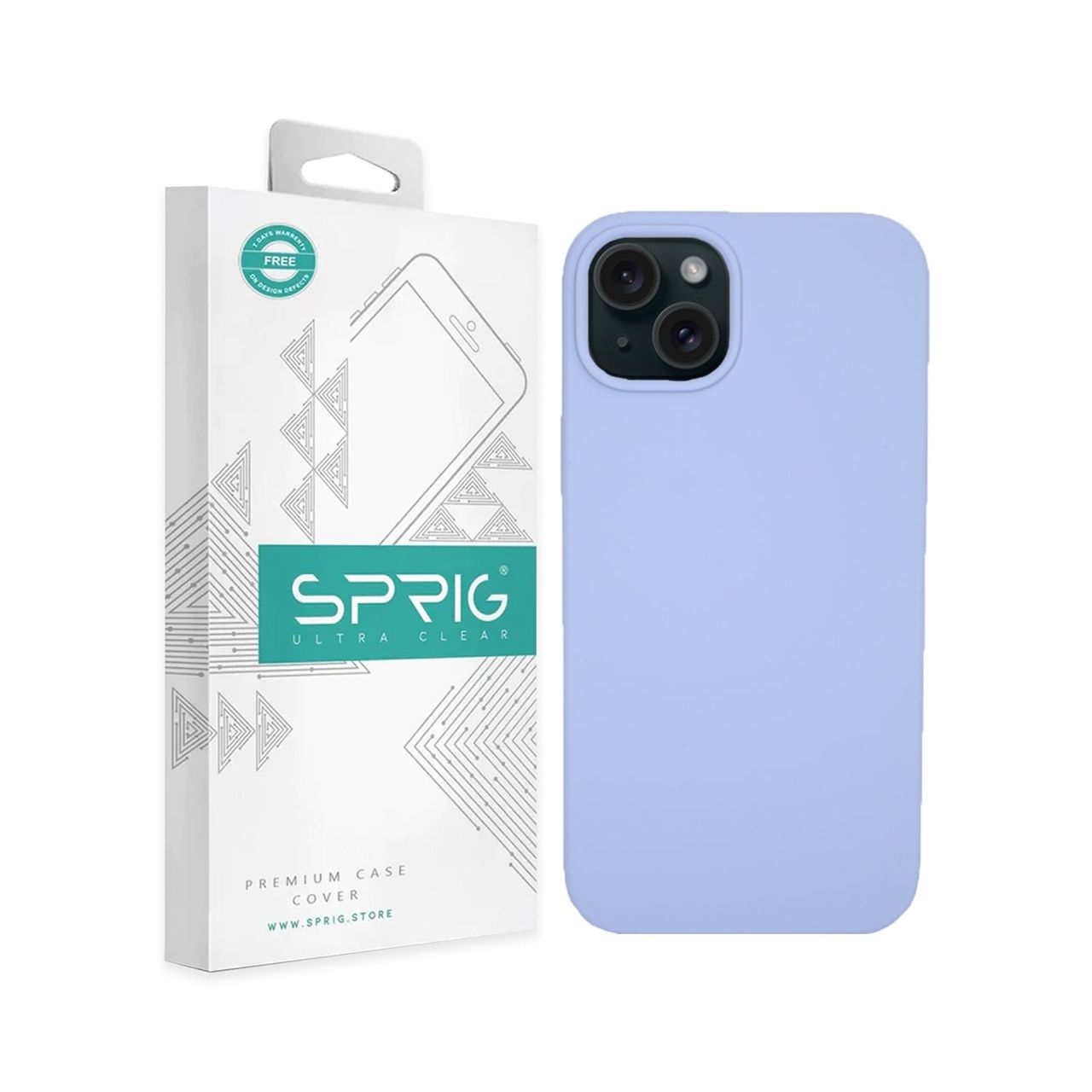 Sprig Designer Back Cover for Apple Iphone 14 Liquid Silicone Shock Proof | Blue | MagSafe Compatible