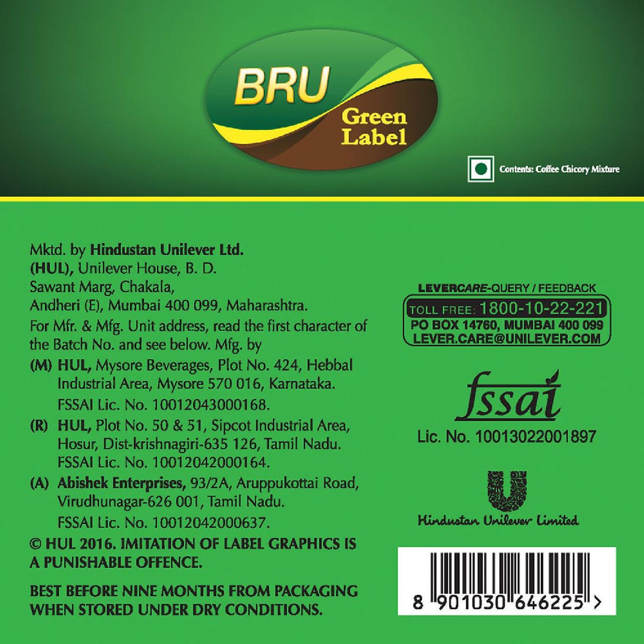 BRU Green Label Filter Coffee