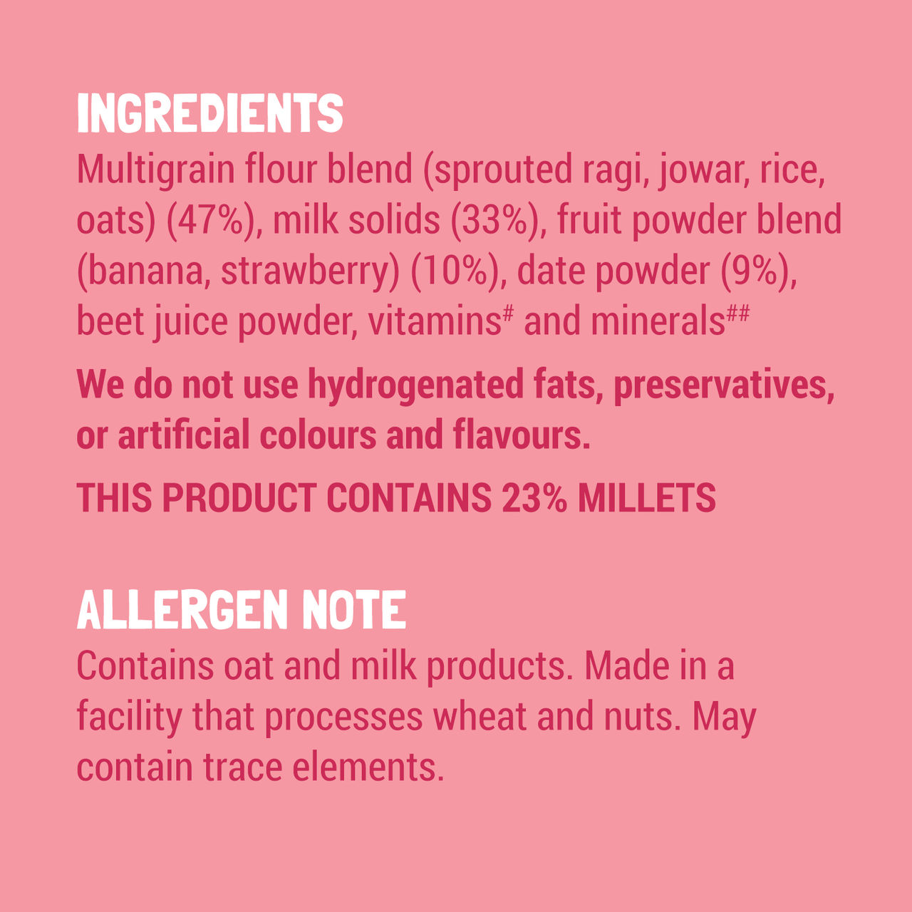 Slurrp Farm Ragi Rice Strawberry Instant Healthy Cereal | Mildly Sweetened With Date Powder