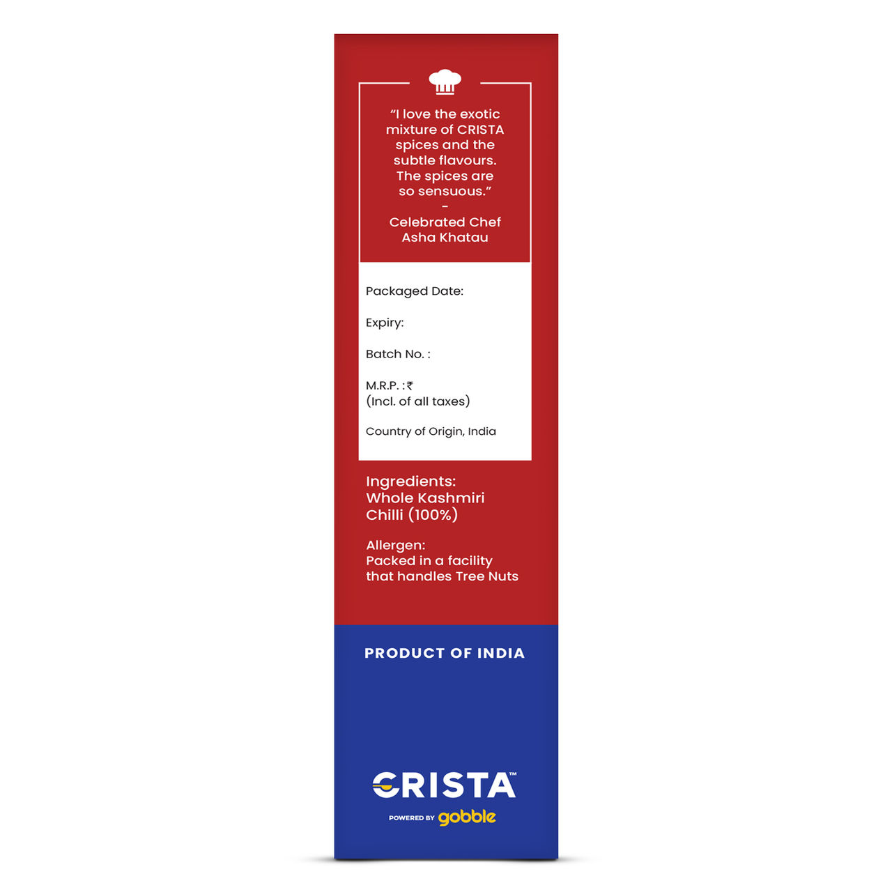 CRISTA Whole Kashmiri Chilli