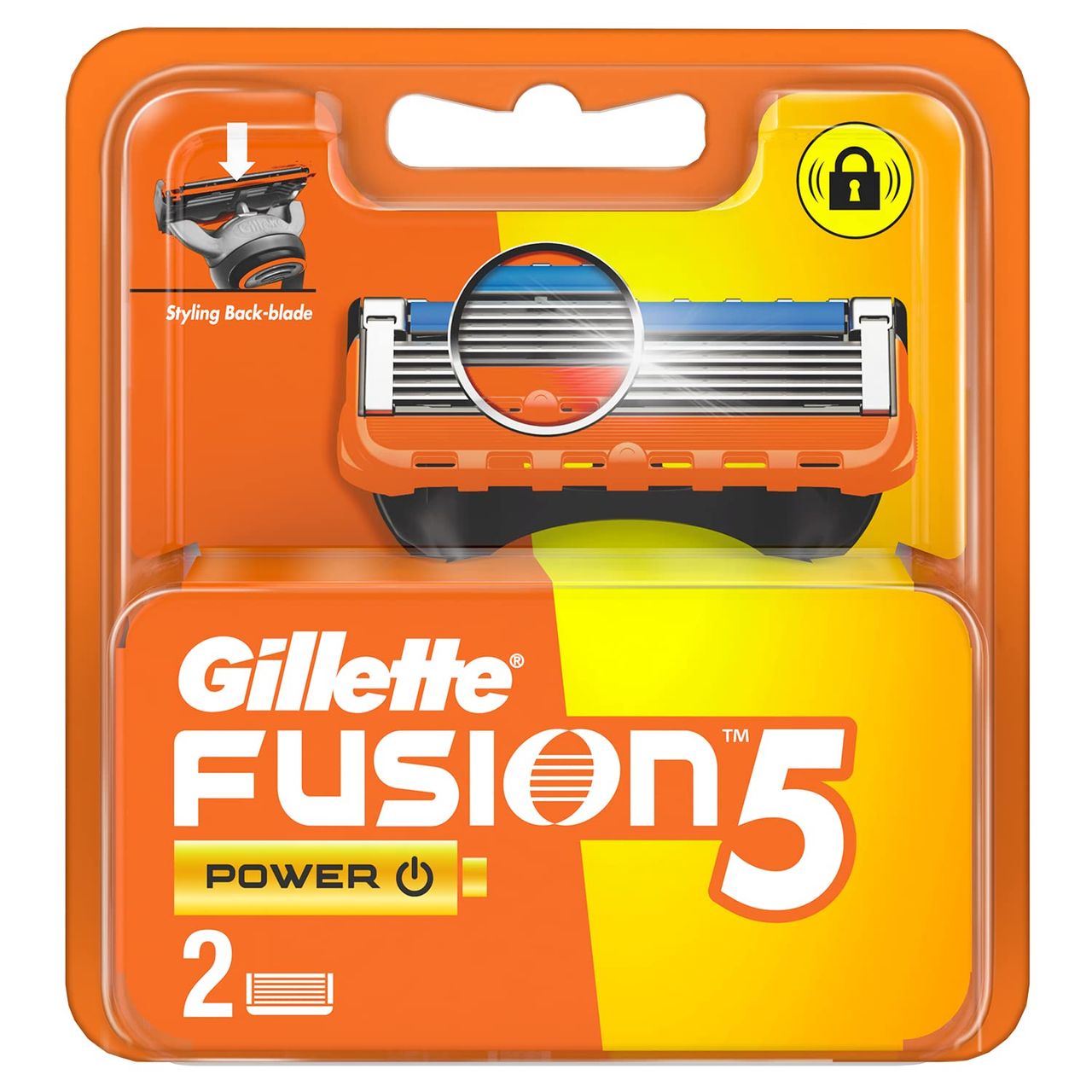 Gillette Fusion5 Power Shaving Razor Blades for men (Pack of 2)