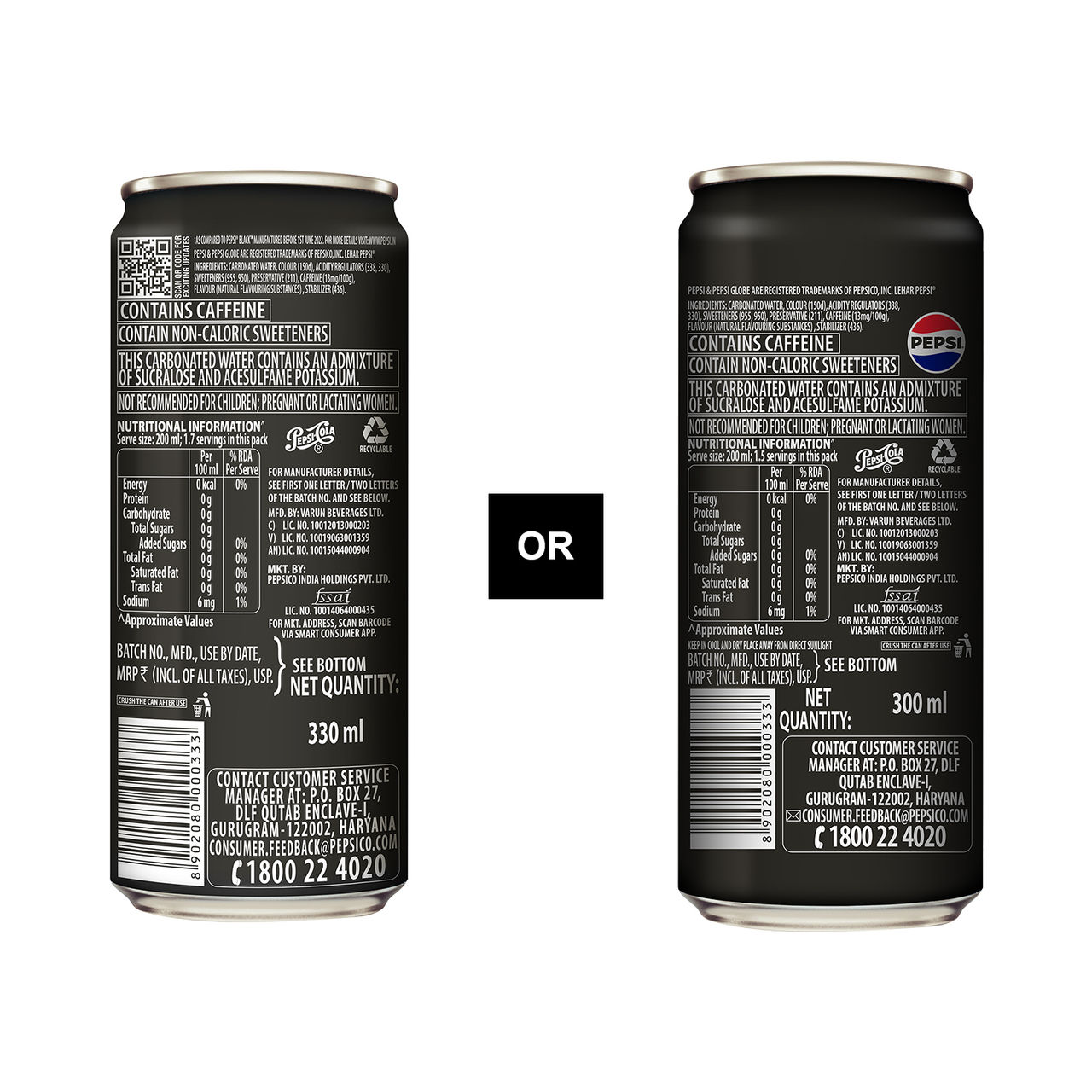 Pepsi Black Cola Diet Soft Drink