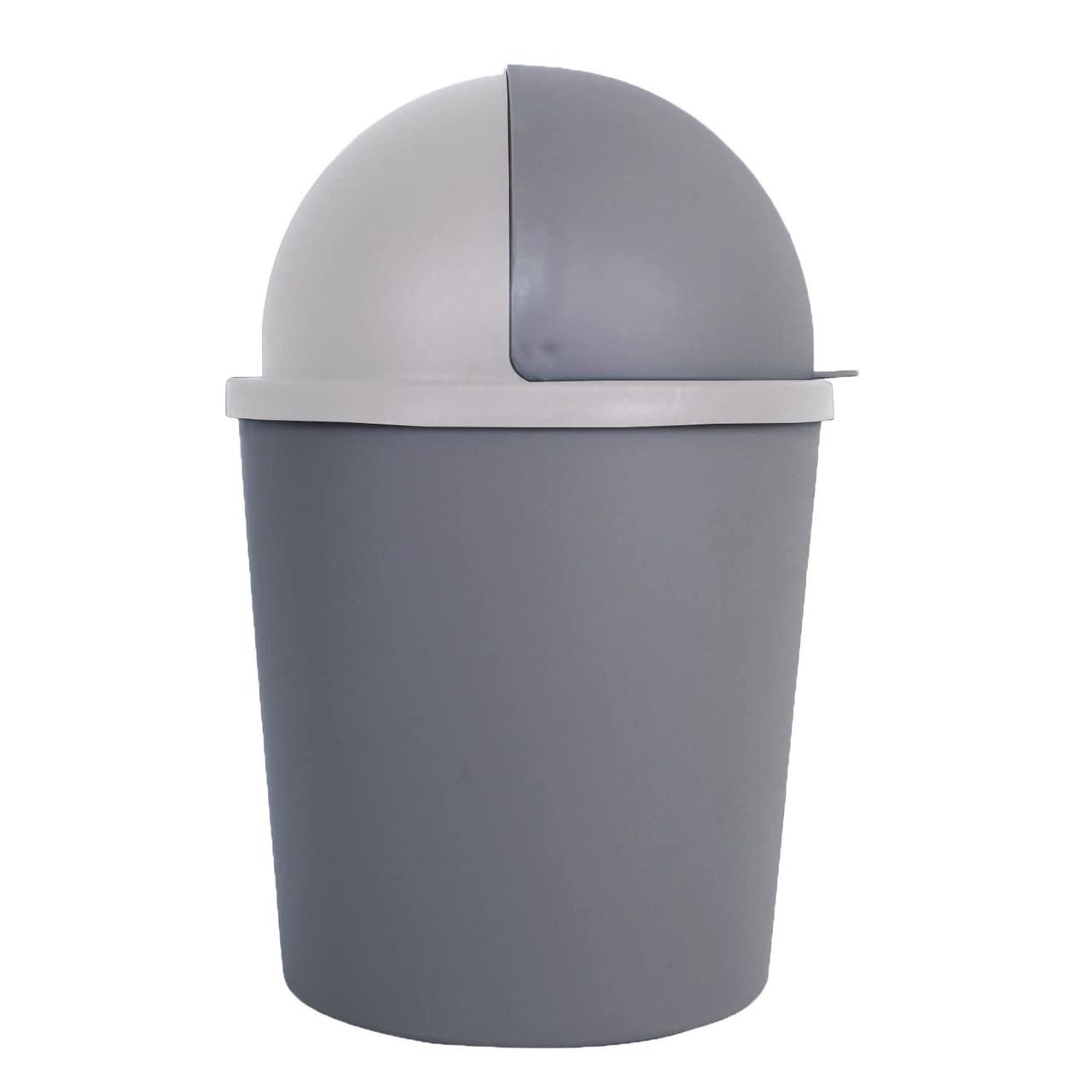 Kuber Industries Table Dustbin with Swinging Lid | Desktop Trash Can for Table | Grey