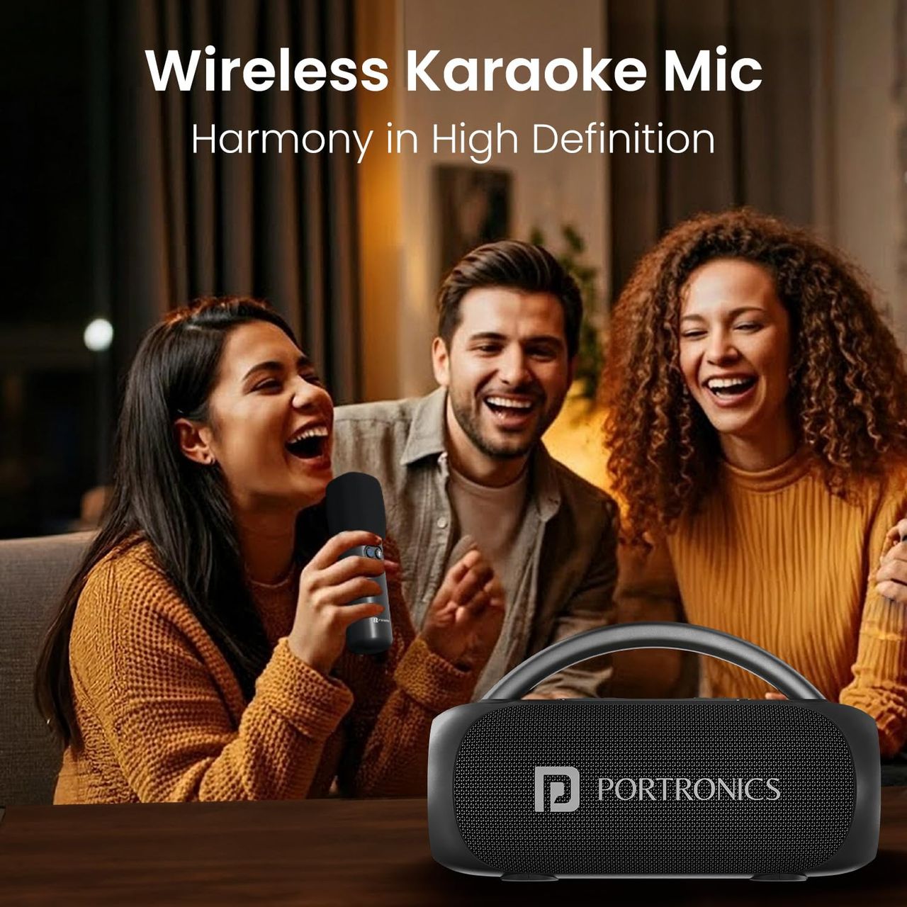 Portronics 30W Radiant 2 Portable Bluetooth Speaker | BT5.3v | Type-C | Black