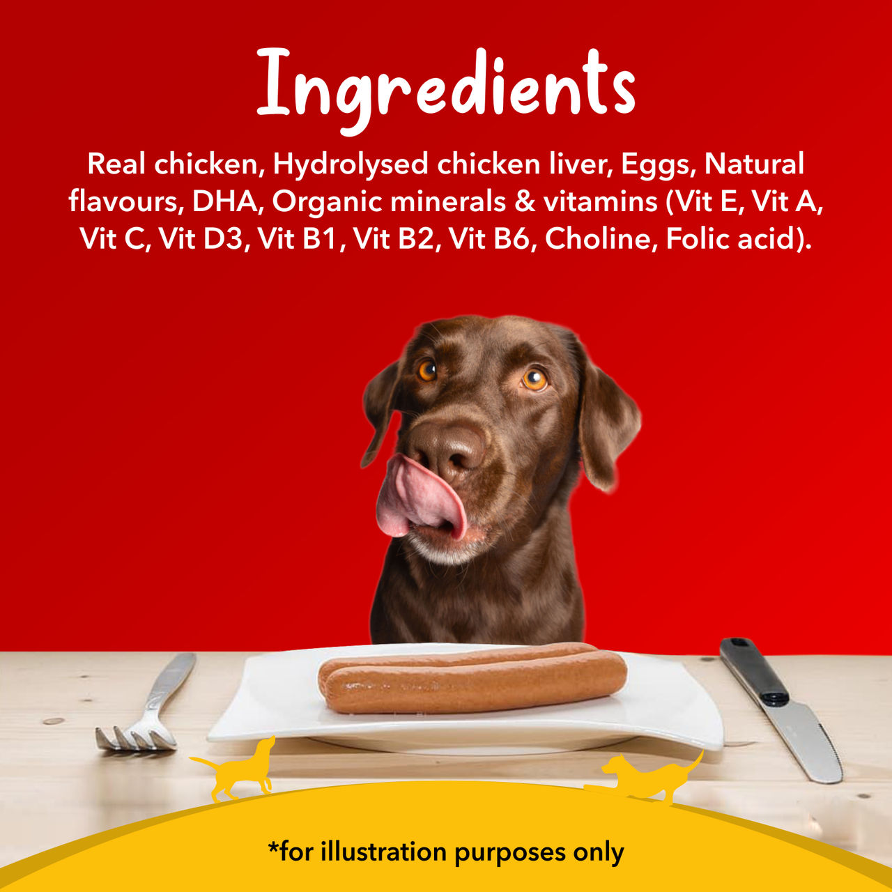 Drools 100% Real Chicken Sausage Dog Treat - Pack of 6