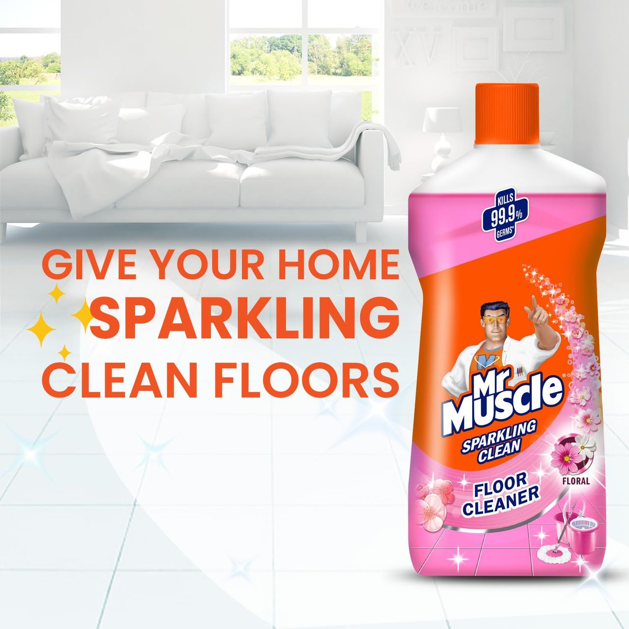 Mr Muscle Floor Cleaner Floral 2 l Combo