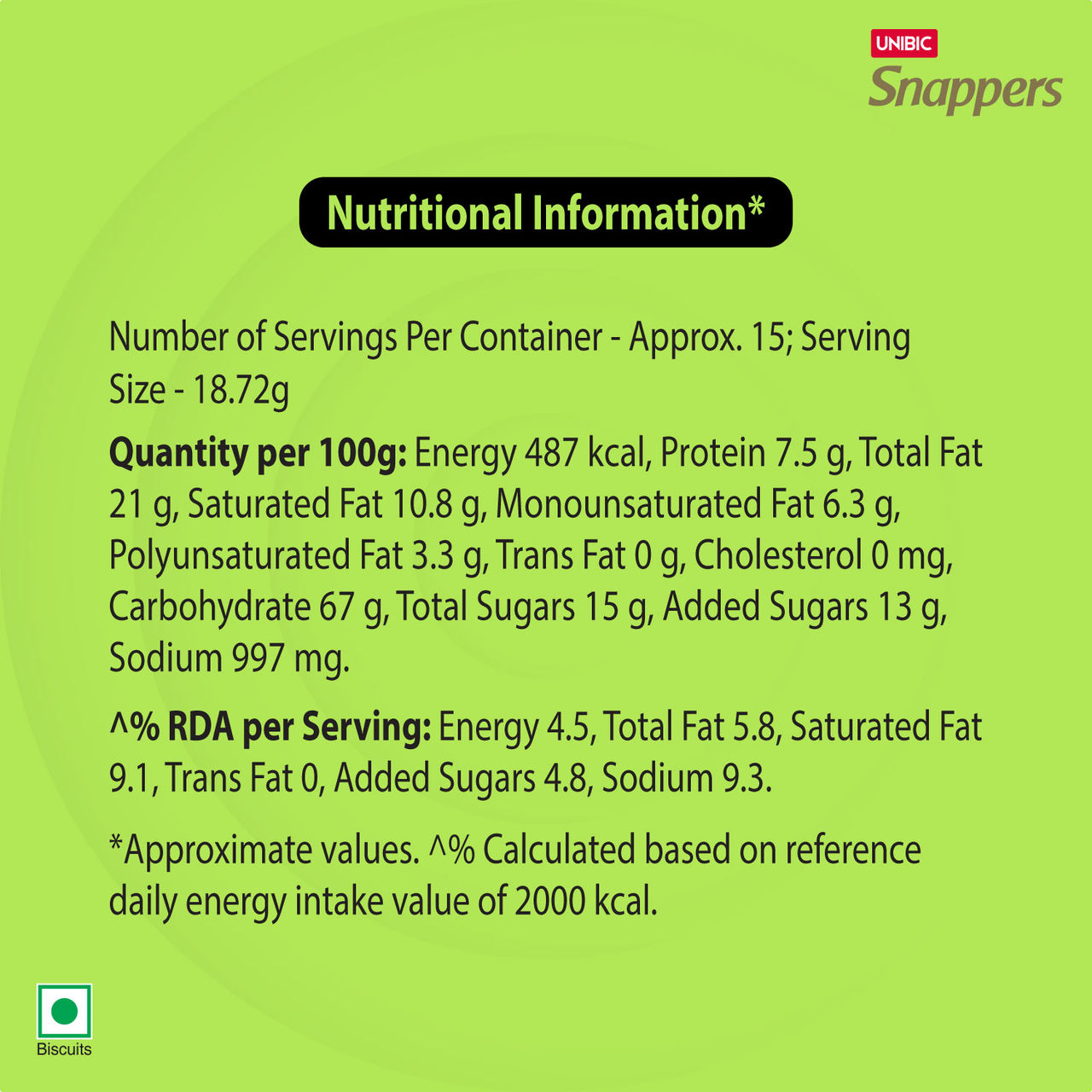 Unibic Snapper Cream & Onion 280 g Combo