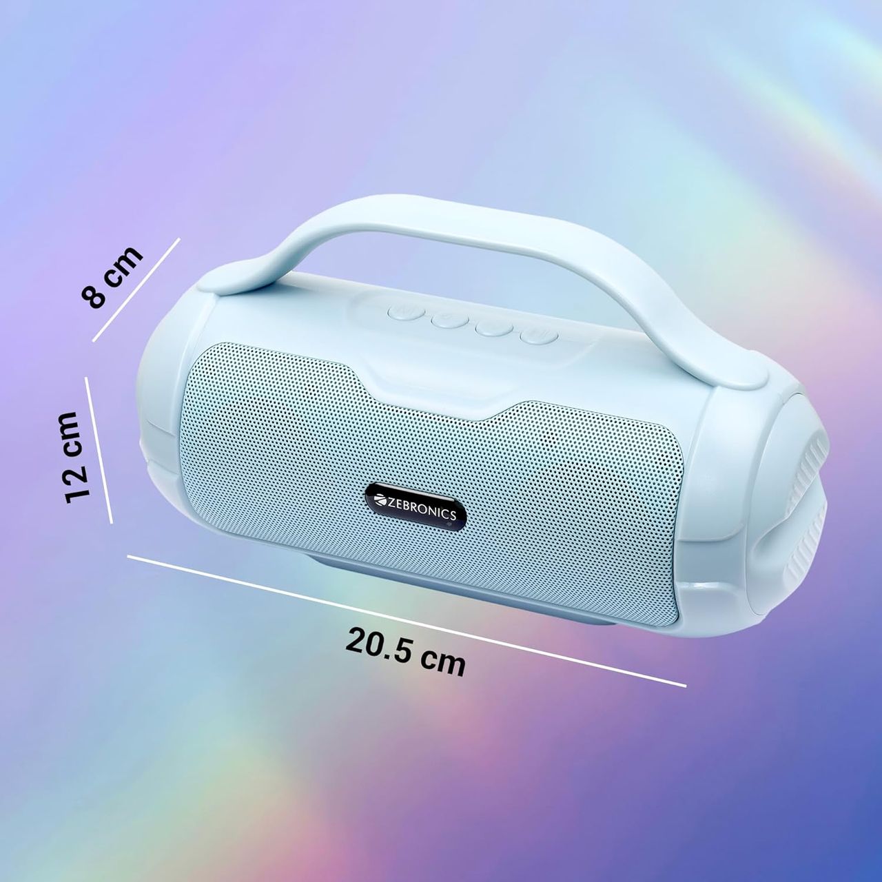 Zebronics Sound Feast 40 BT Speaker | 8W | Upto 16h Playback | Deep Bass | Call Function | Sky Blue