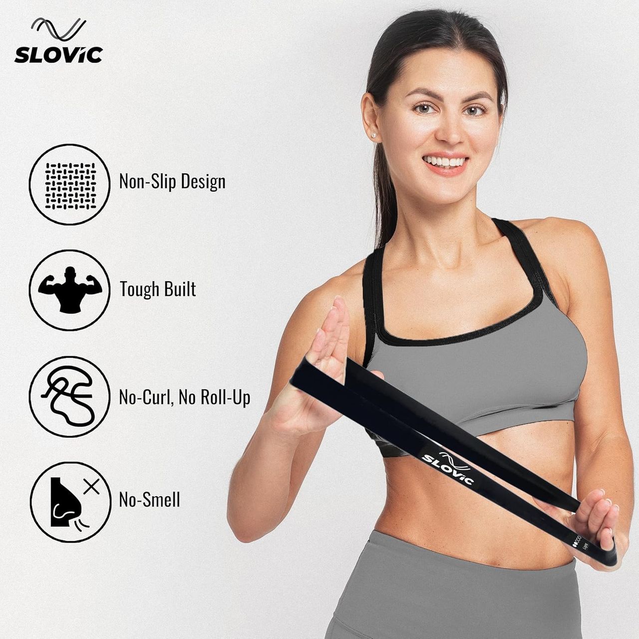 Slovic Resistance Loop Bands 100% Natural Latex Exercise | Bands For Full Body Exercises (Set Of 3)
