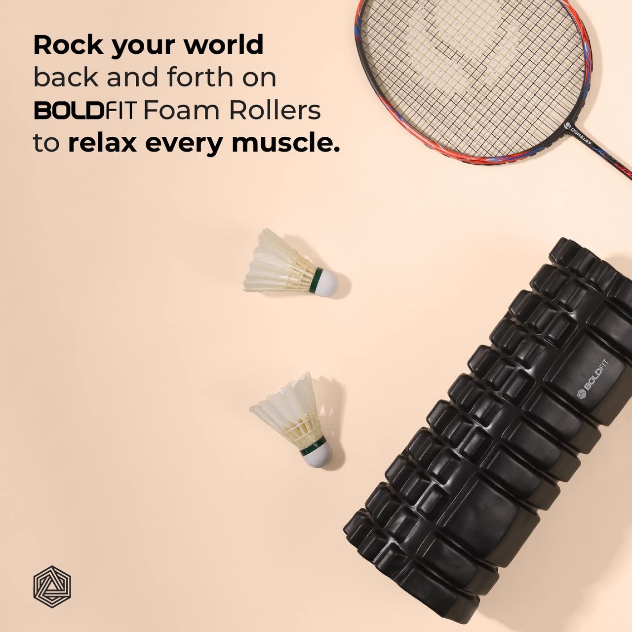 Boldfit Foam Roller For Deep Tissue Massage High Density Foam Rollers Stick For Physical