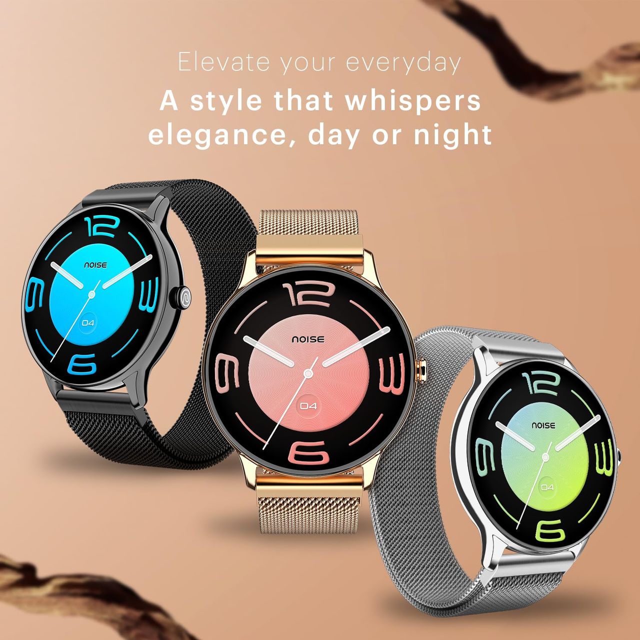 Noise NoiseFit Twist Go Smartwatch - Gold Link