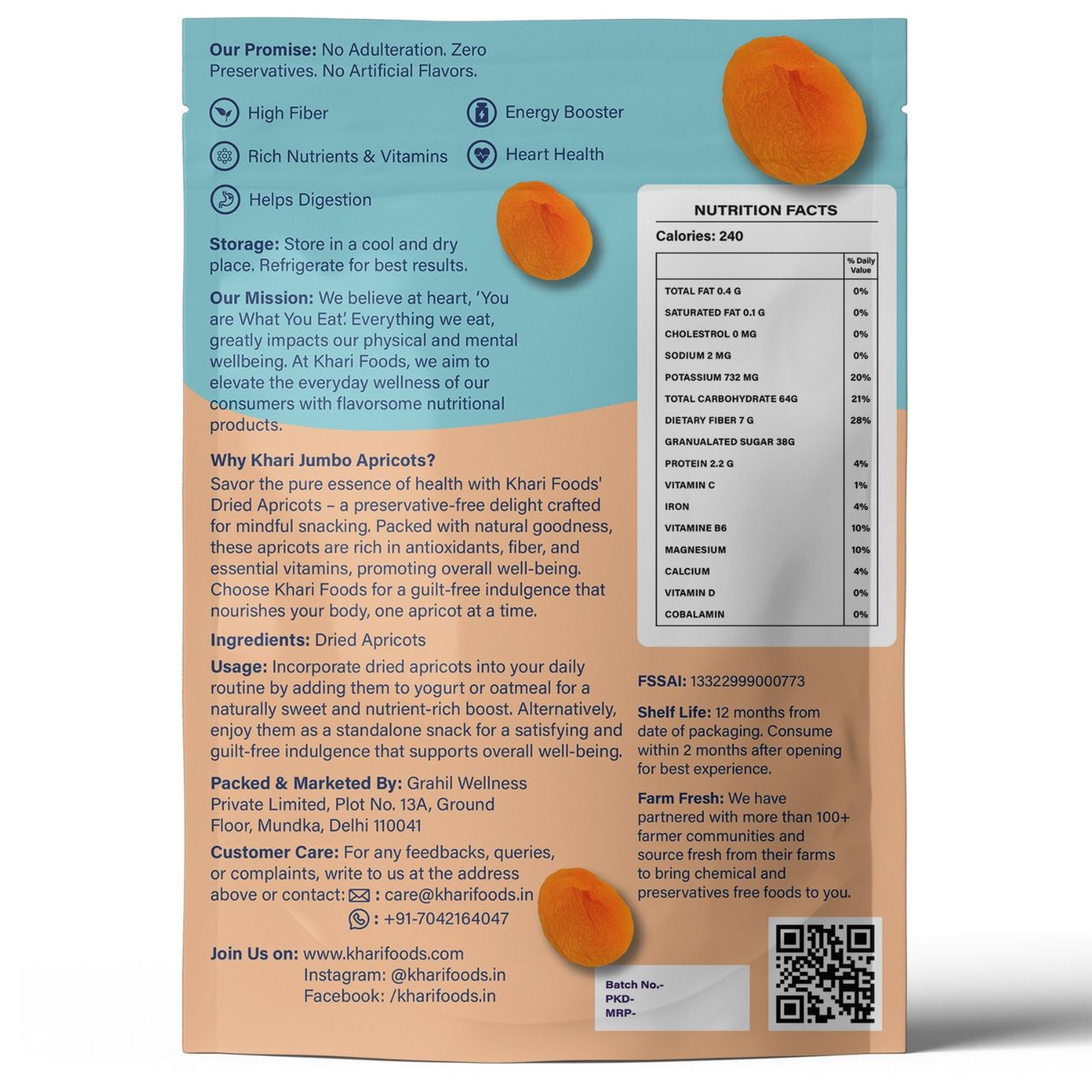 Khari Foods Apricot / Khubani Dried
