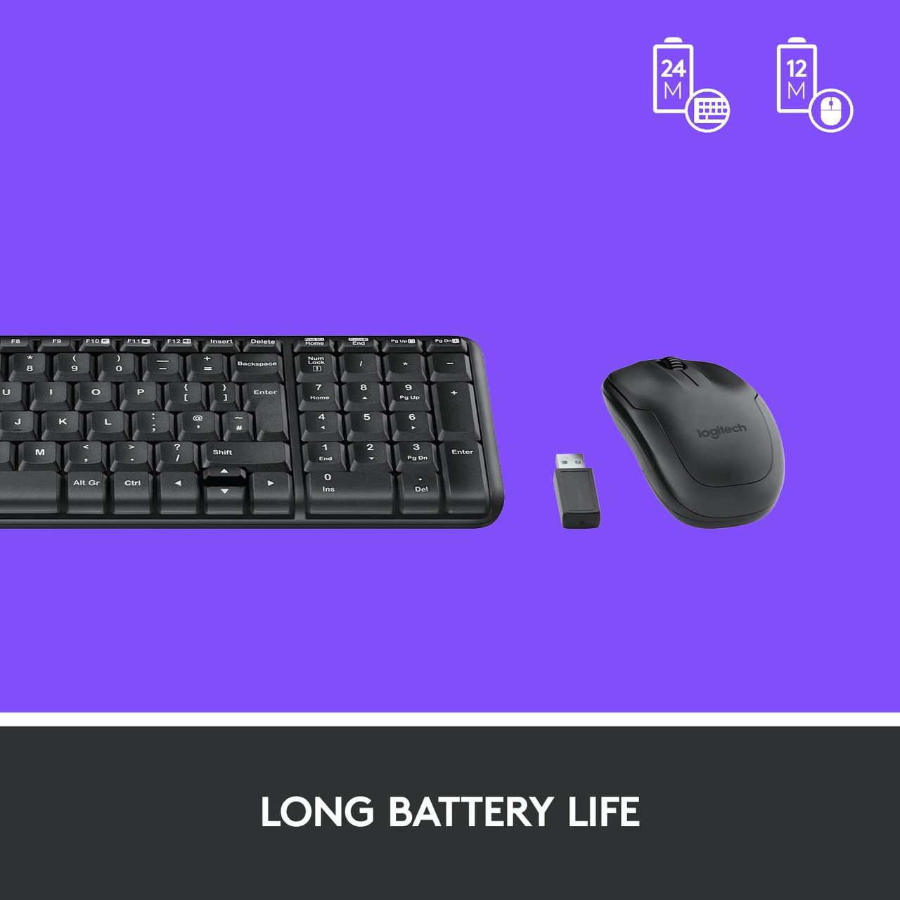Logitech Mk215 Wireless Keyboard And Mouse Combo - Compact Design
