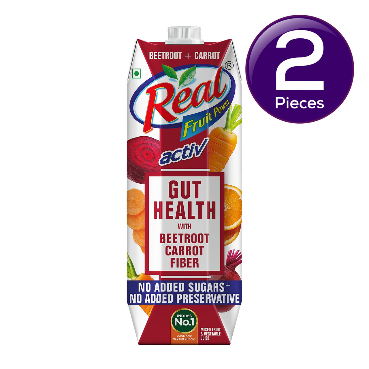 Real Activ Beetroot Carrot Juice 1 l Combo
