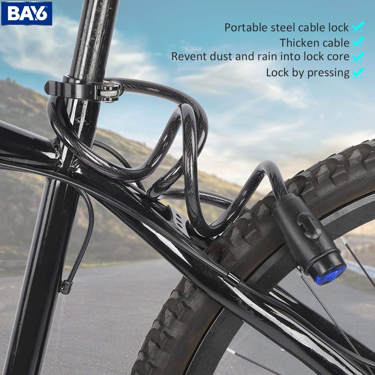 BAY6 Bicycle Lock With Keys