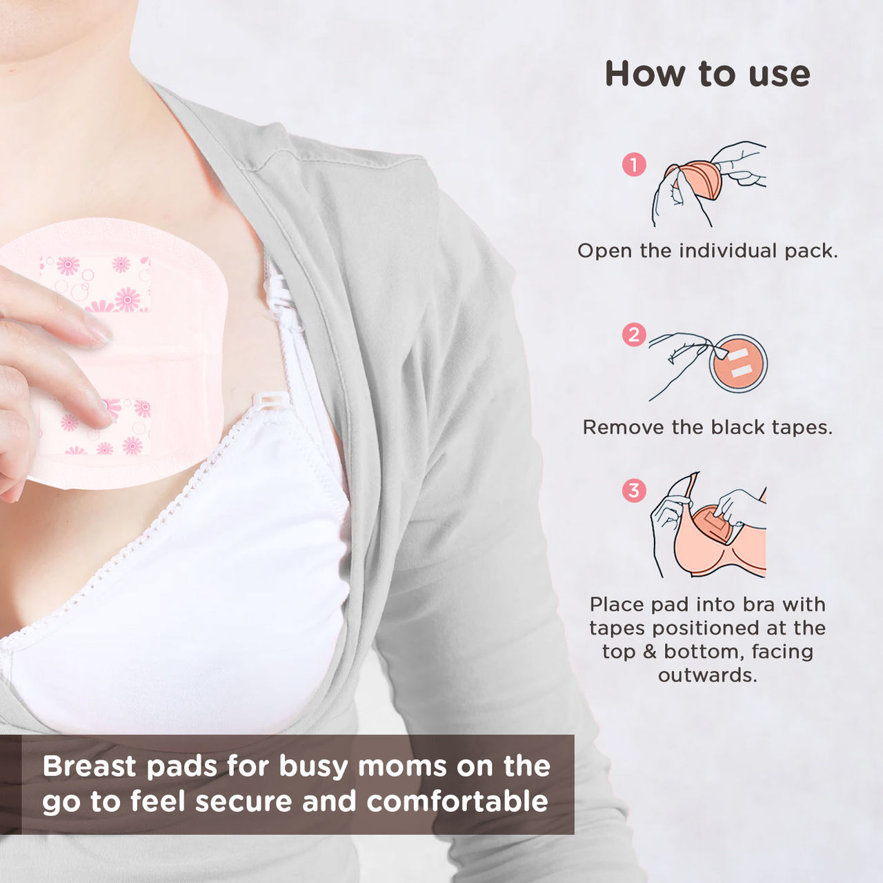 Mee Mee Ultra Thin Breast Pads | White