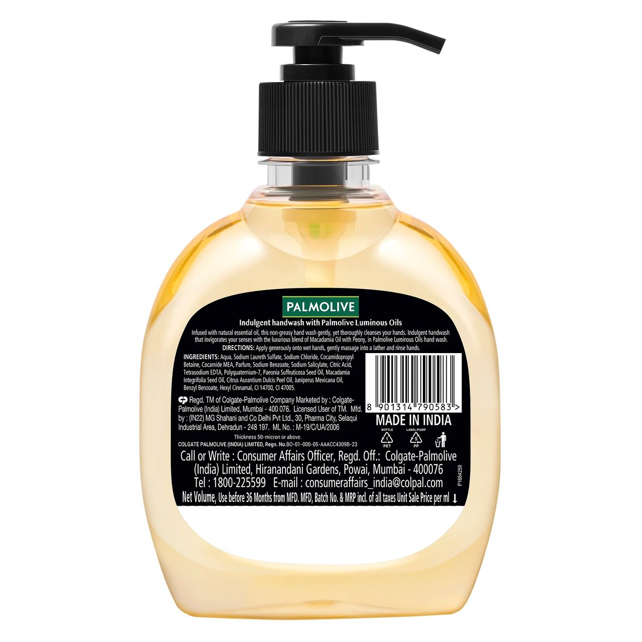 Palmolive Luminous Oils Invigorating Liquid Hand Wash Pump Enriched with Macadamia Oil & Peony ext