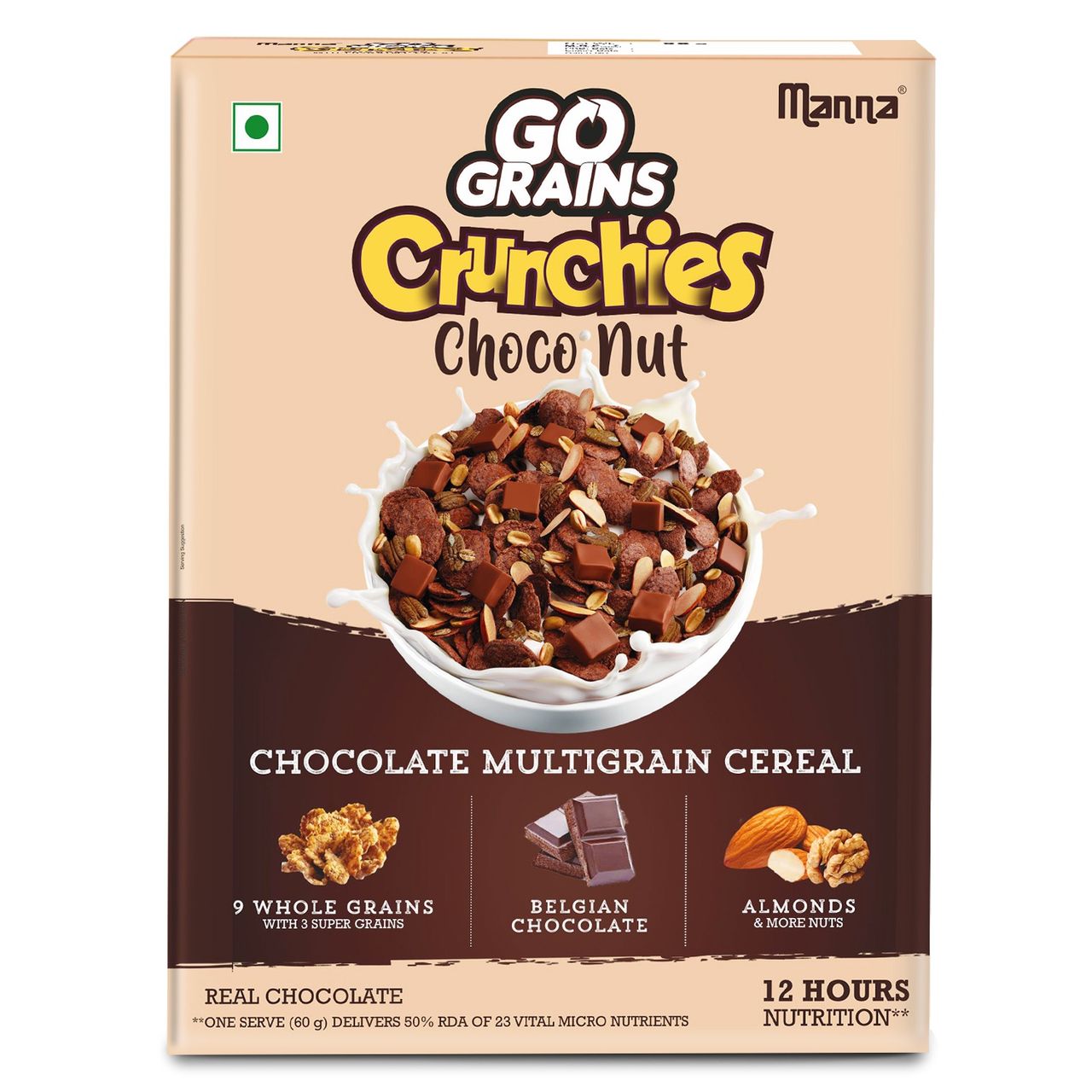 Manna Go Grains Crunchies - Choconut