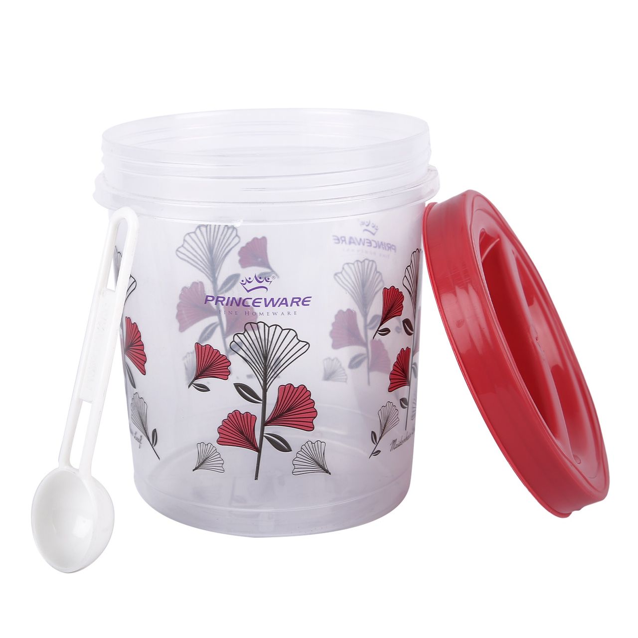 Princeware Twister Container Set of 3 Pieces With Spoon | 490ml Each - Pink