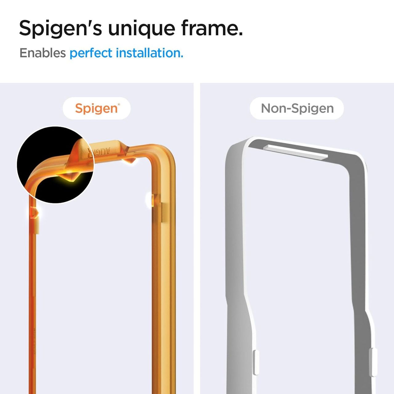 Spigen Alignmaster Tempered Glass Screen Protector Guard For Google Pixel 8A Smartphone-2 Pack