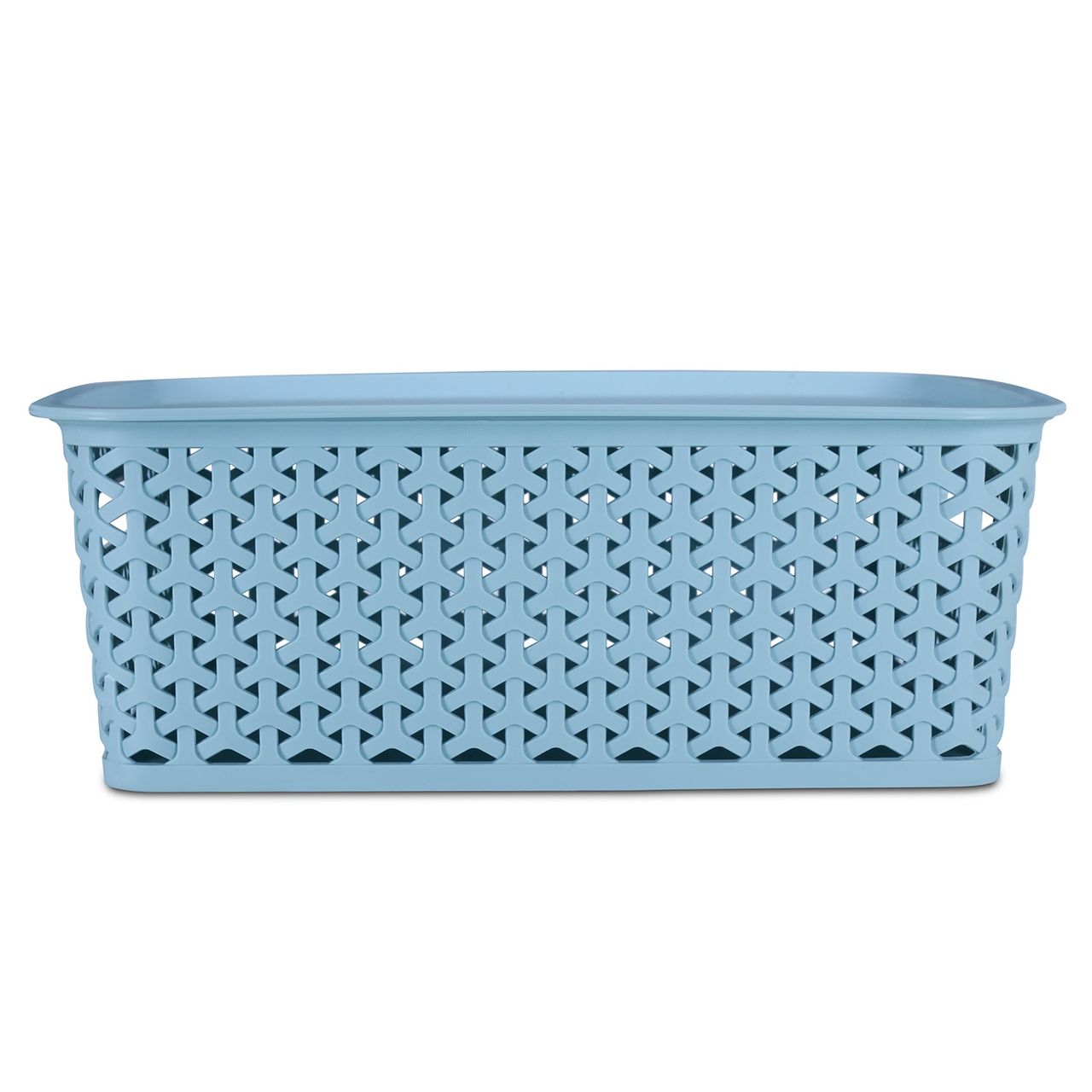 Kolorr Premium Elite Medium Size Rectangular Storage Baskets With Lids Pack Of 2- Mint Green
