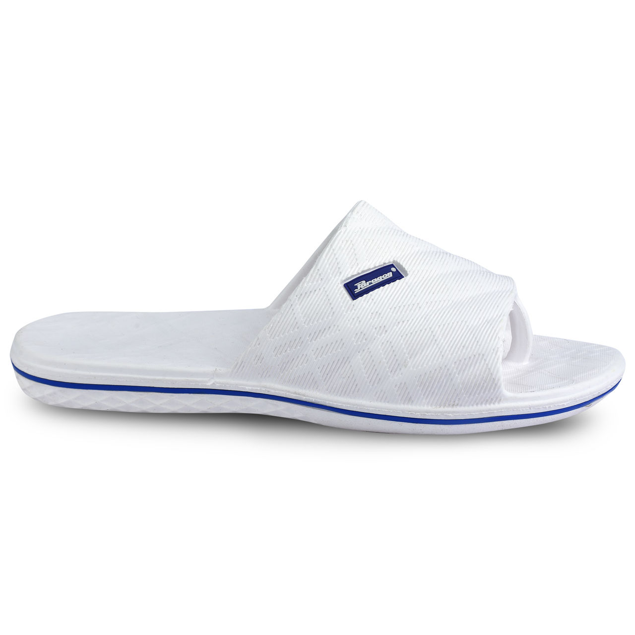 Paragon Ultra-Stylish Ultra-Comfortable Casual Slides For Men White | UK 9