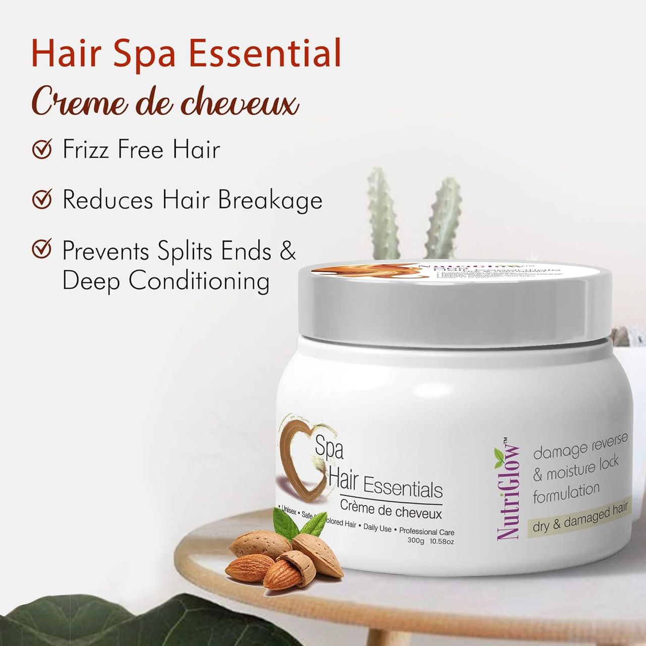NutriGlow Hair Spa Cream With Damage Reverse & Moisture Lock Formulation For Dry & Damaged Hair