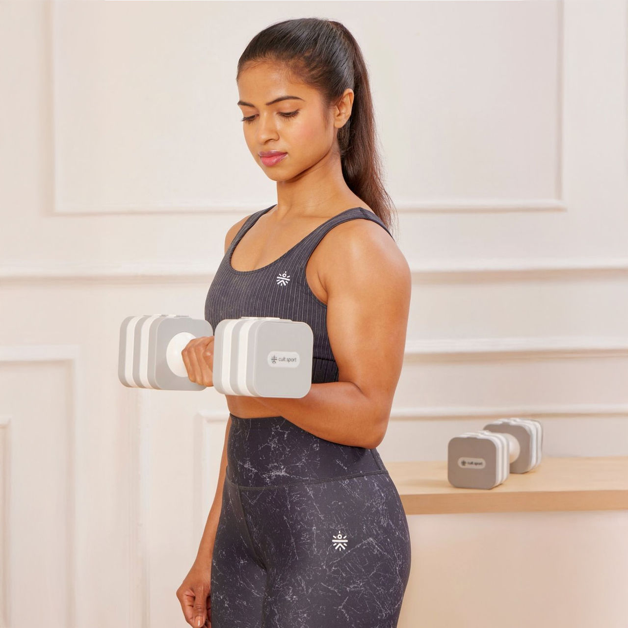 Cult 5 kg Adjustable Dumbbell Pair Derby Grey | Set of 2