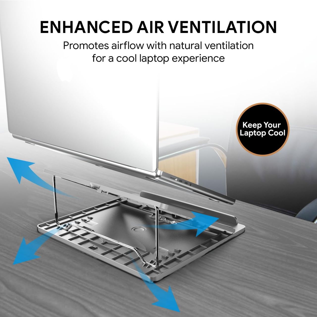 Amkette Ergo View Laptop Stand-Grey