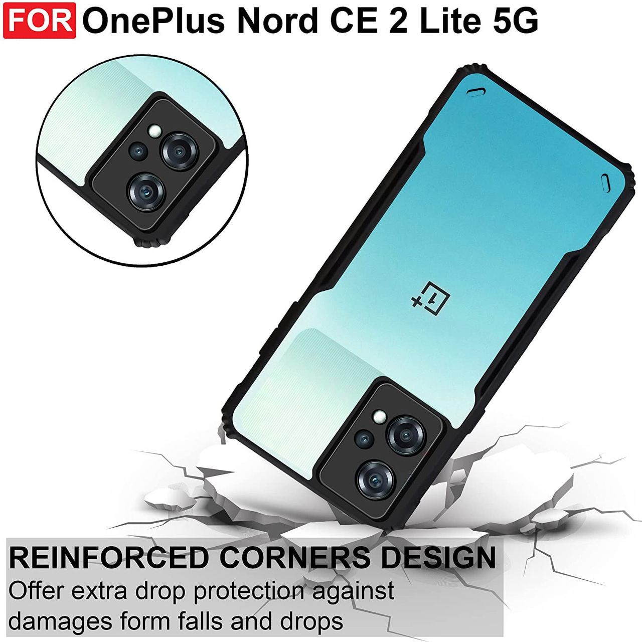 Zapcase Back Cover for OnePlus Nord CE 2 Lite 5G | Matte-Black