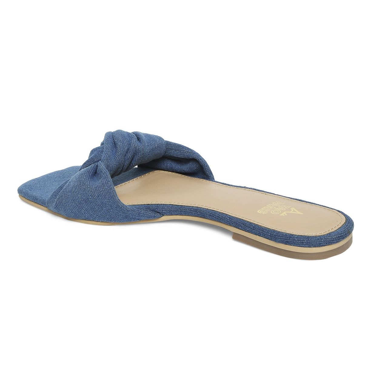 Tao Paris No Back Strap Open Toe Flats Women's Dark Blue | UK4
