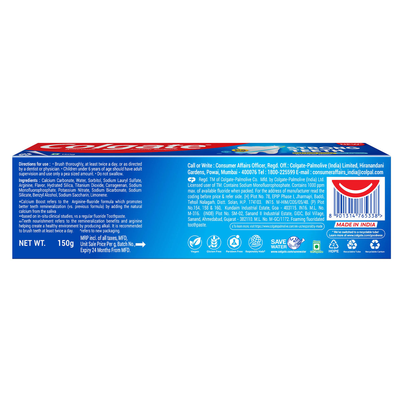 Colgate Strong Teeth Anticavity Toothpaste 150 g Combo
