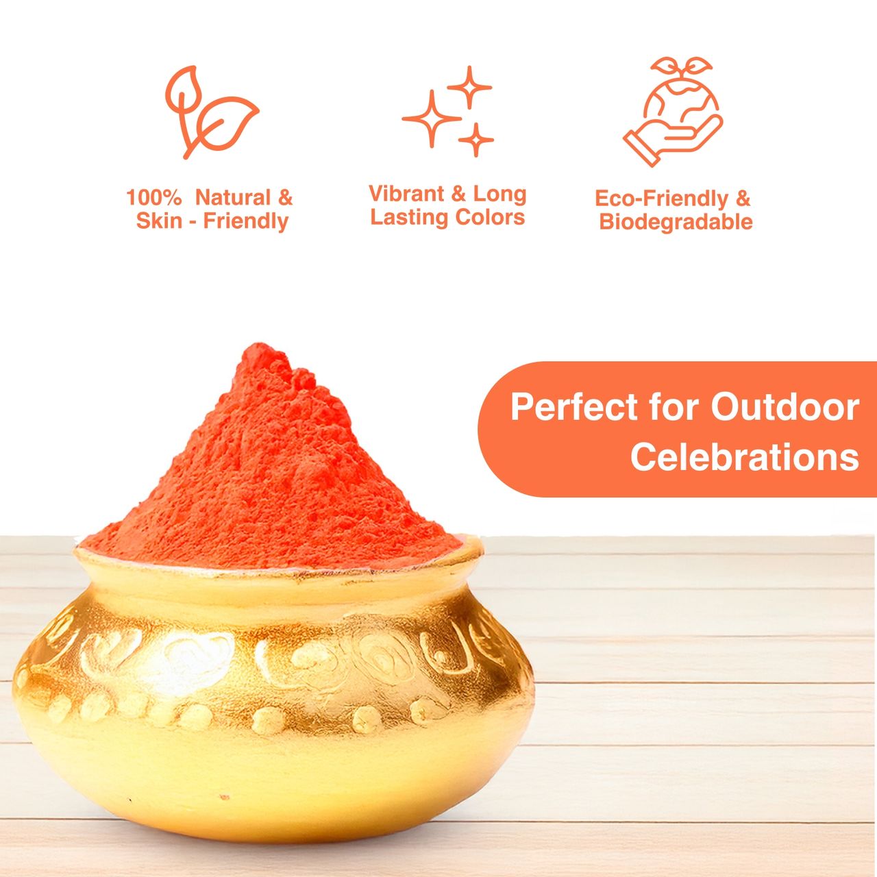 Dodo Maska Holi Gulal - Orange