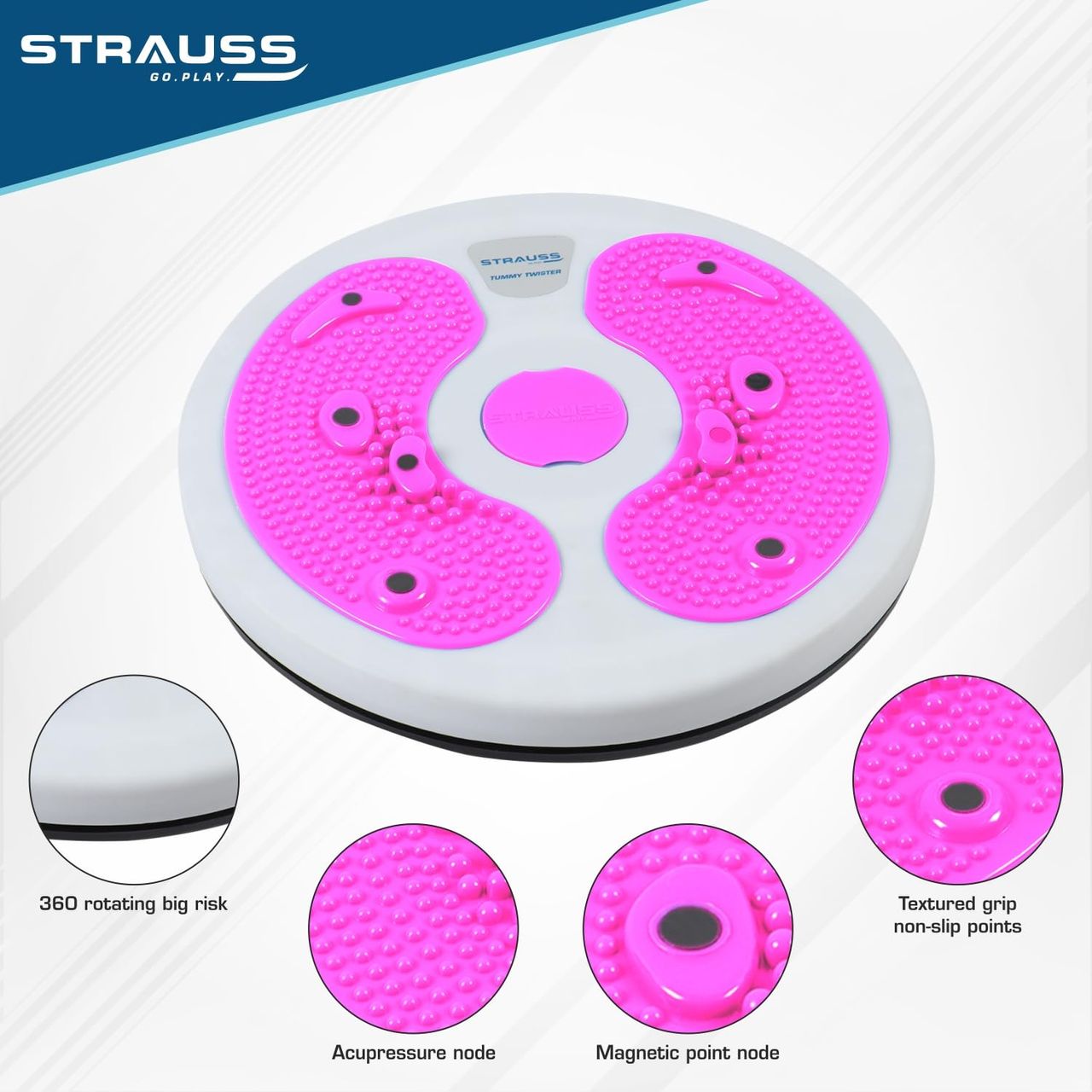 Strauss Tummy Twister | White & Pink
