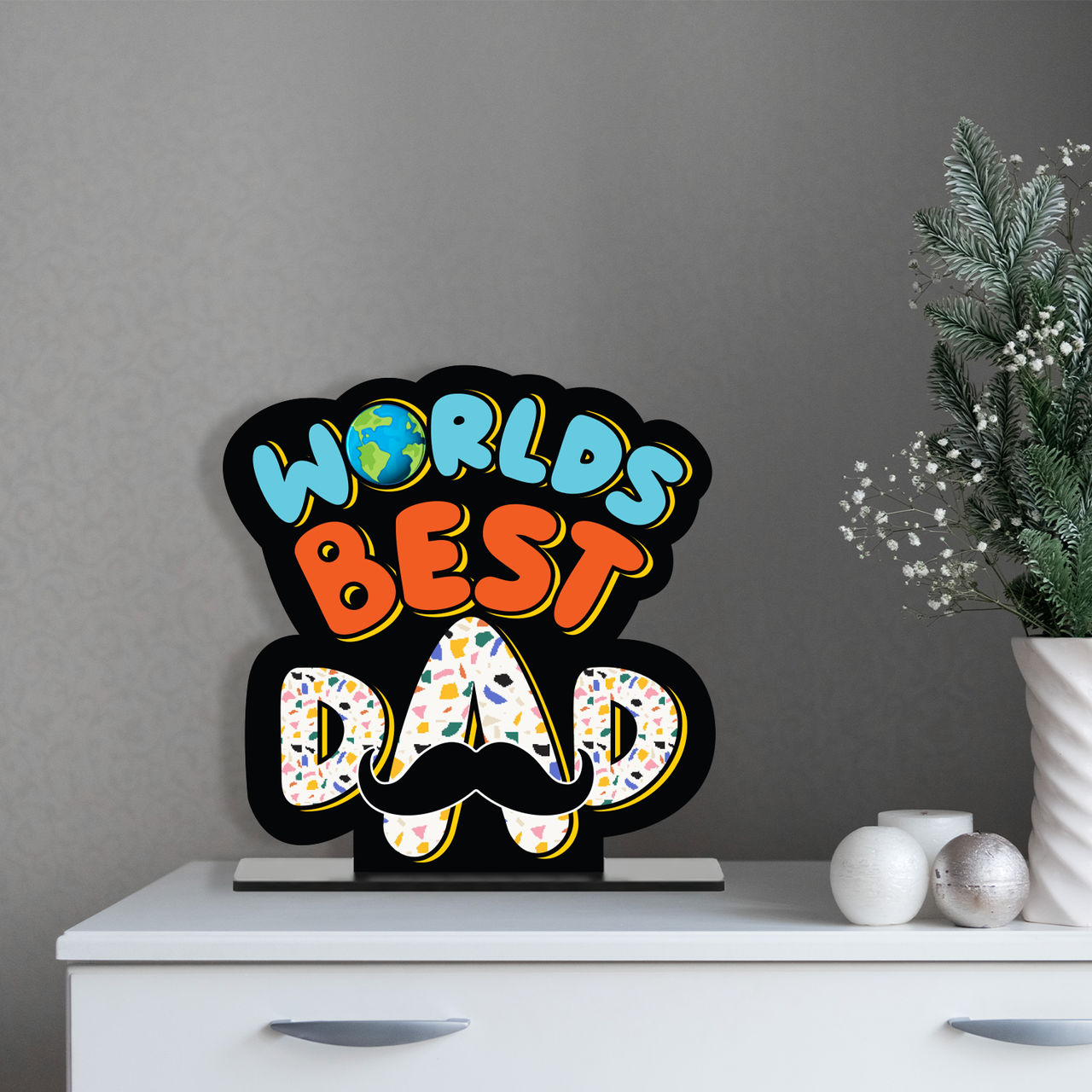 Party Propz Worlds Best Dad Trophy -1 pc