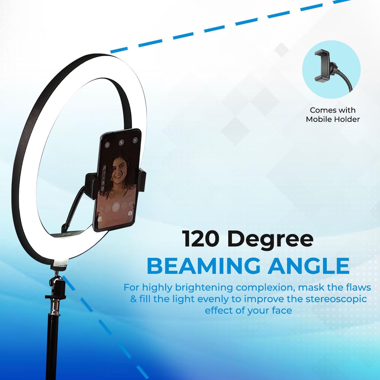 Tygot 12 Inch Ring Light |  Without Stand