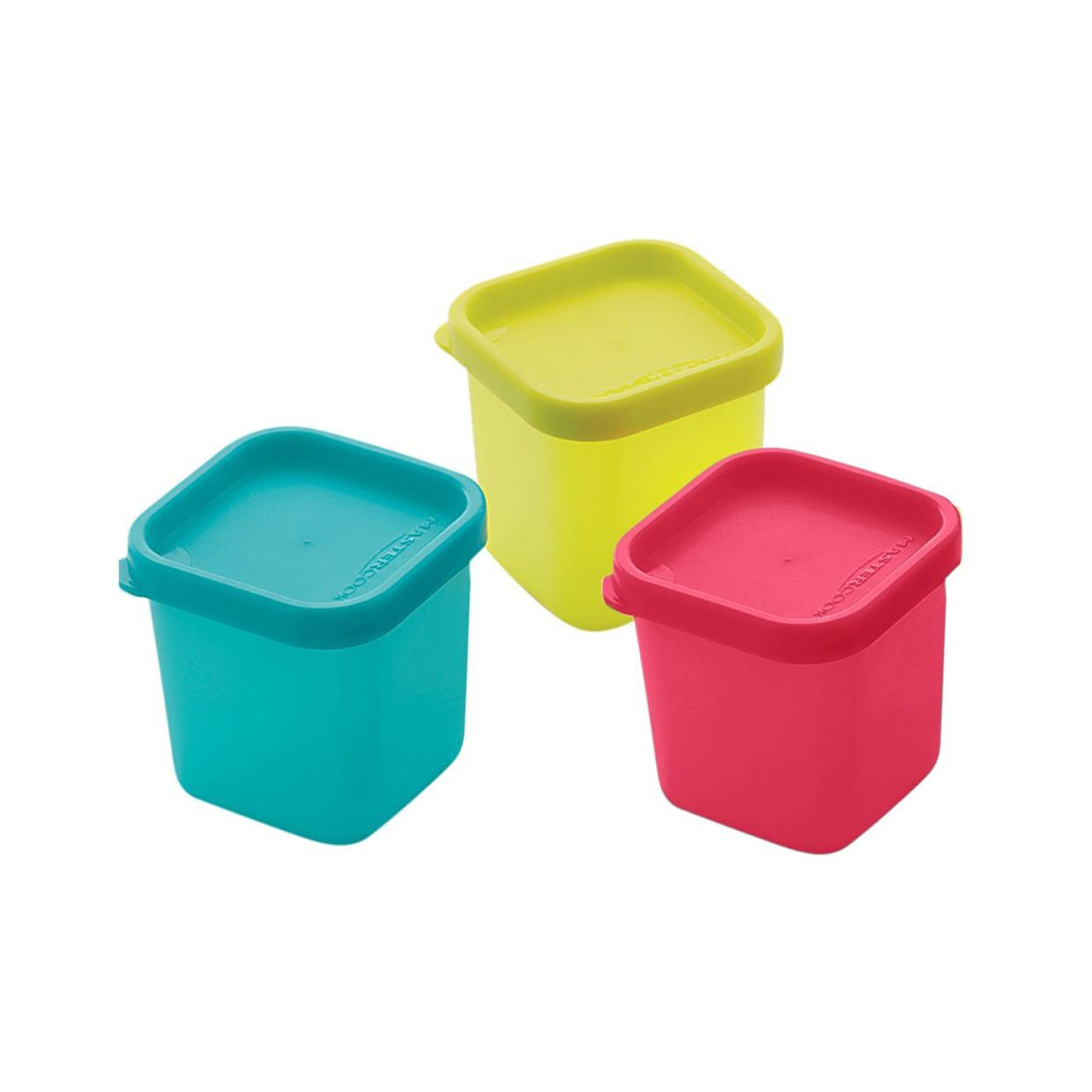 Mastercook Pp 221 Square 3 Pcs Set Multi Colour Containers 100 Ml Each