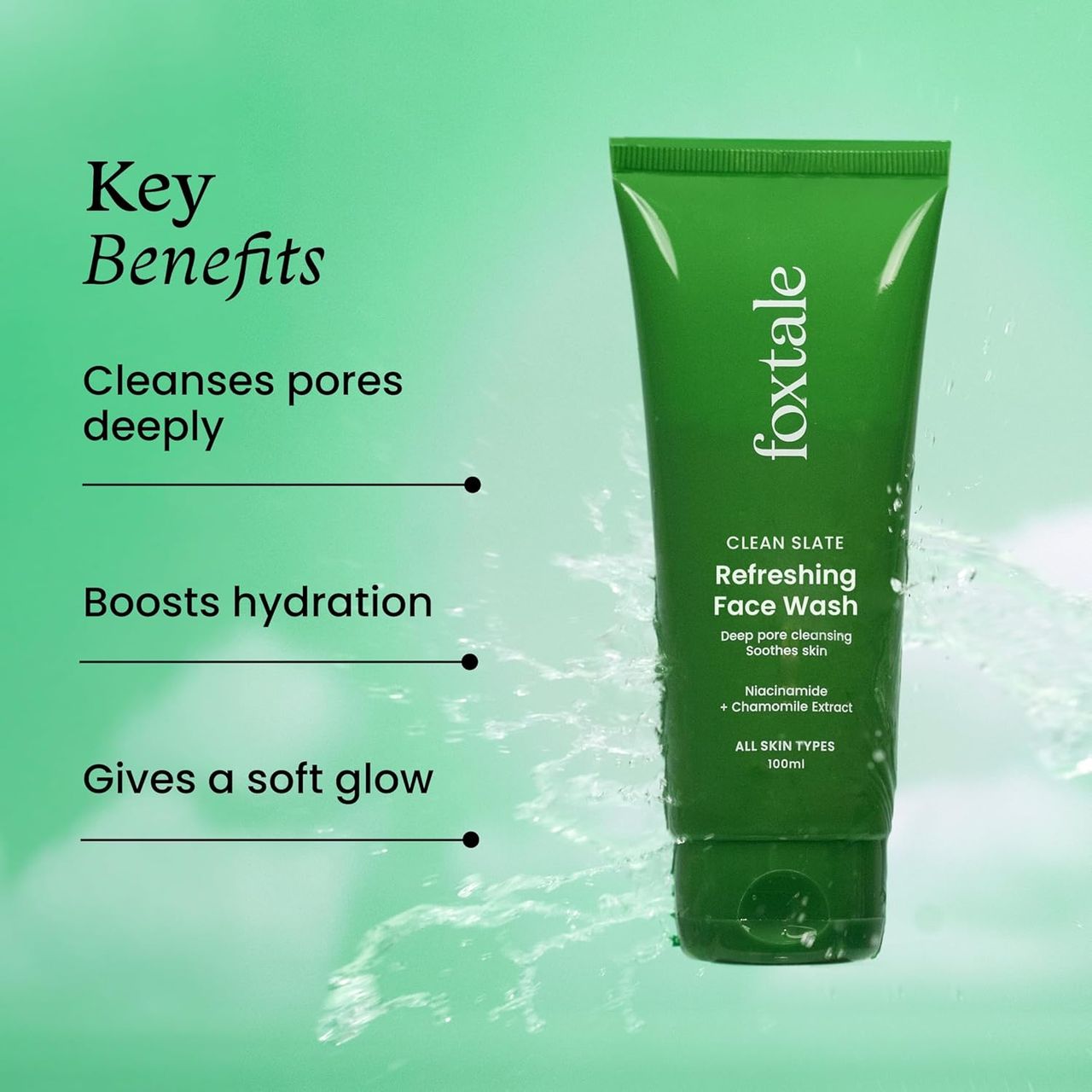 Foxtale Refreshing Face Wash with Niacinamide(Tube)