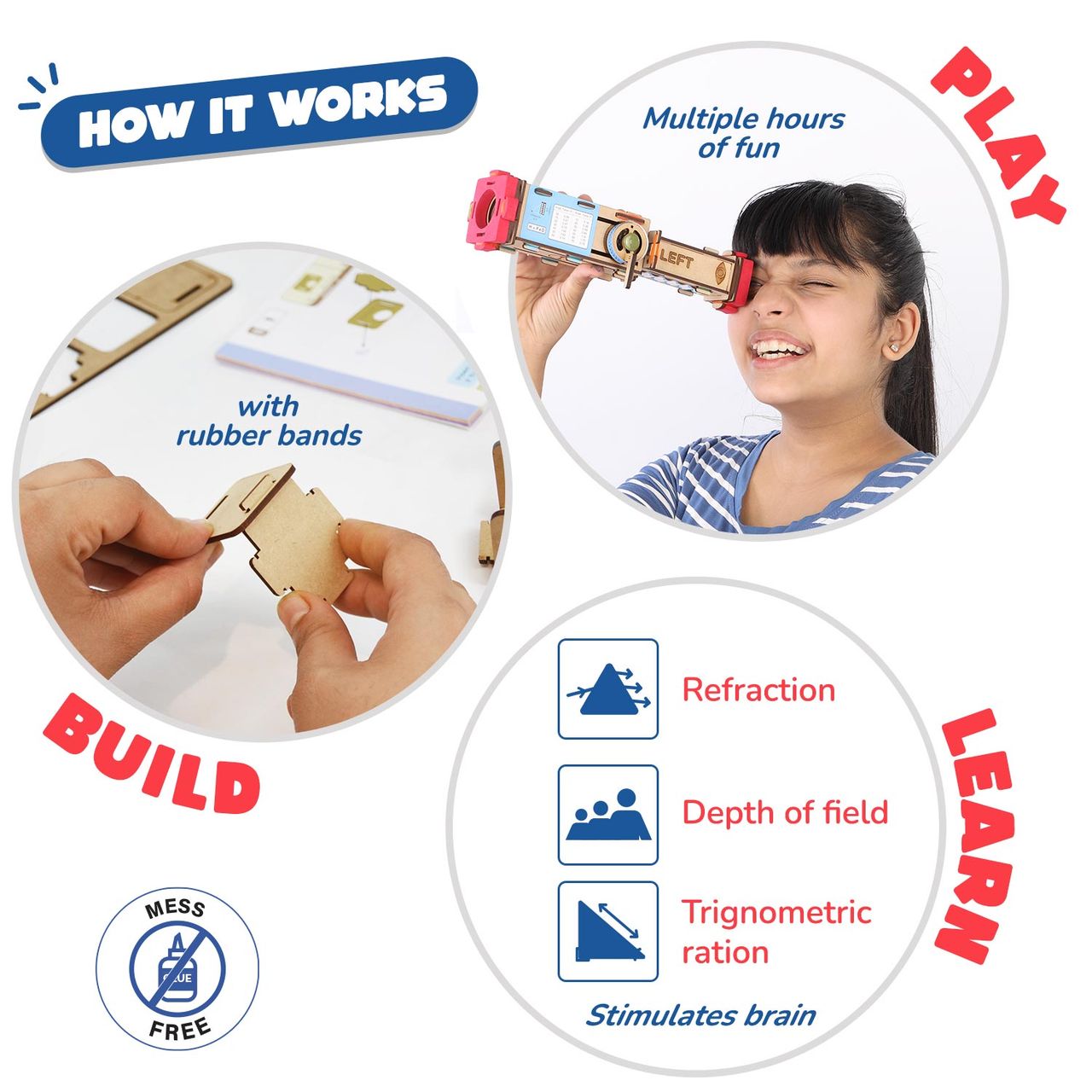 Smartivity Telescope 8X Zoom, Fun Exploration for 6 to 12-Year-Old Kids, Learning DIY Activity Kit