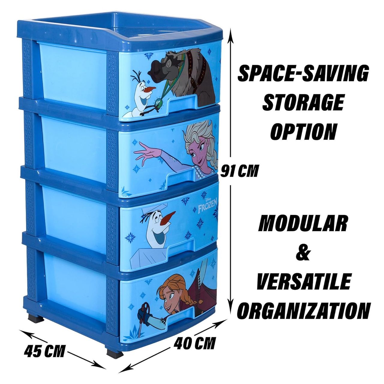 Kuber Industries Multiuses Plastic Modular 4 Drawer Storage Rack