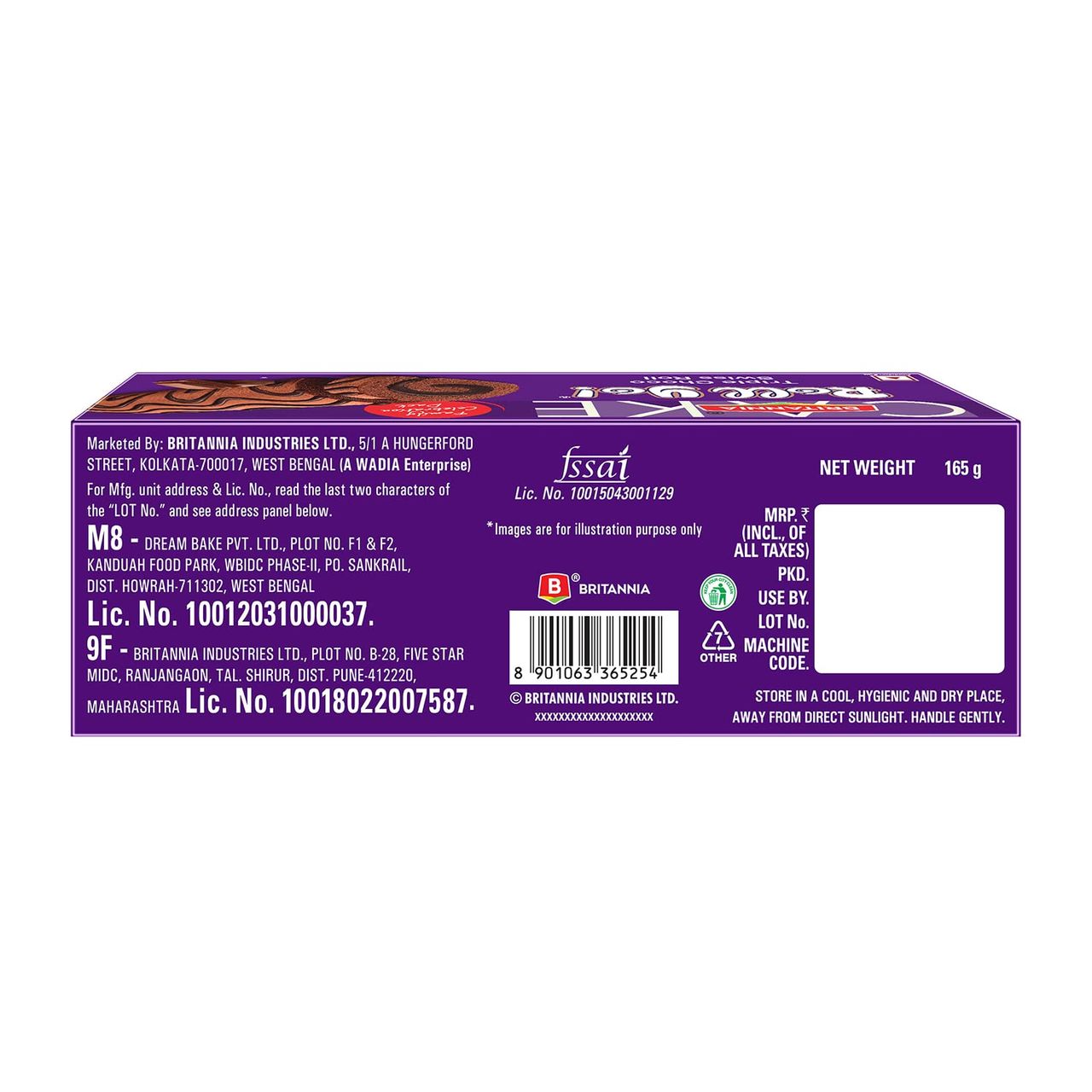 Britannia Cake Roll Yo ! Swiss Roll Triple Choco Family Pack