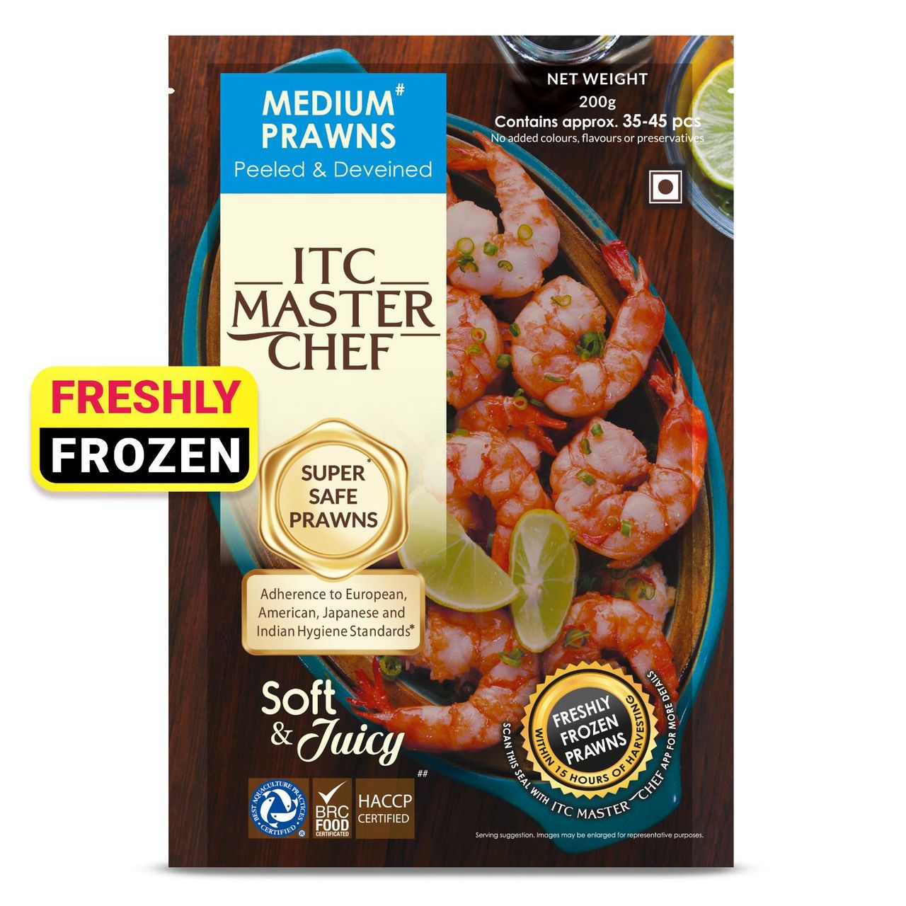 ITC Master Chef Medium Prawns Peeled & Deveined 200 g Combo