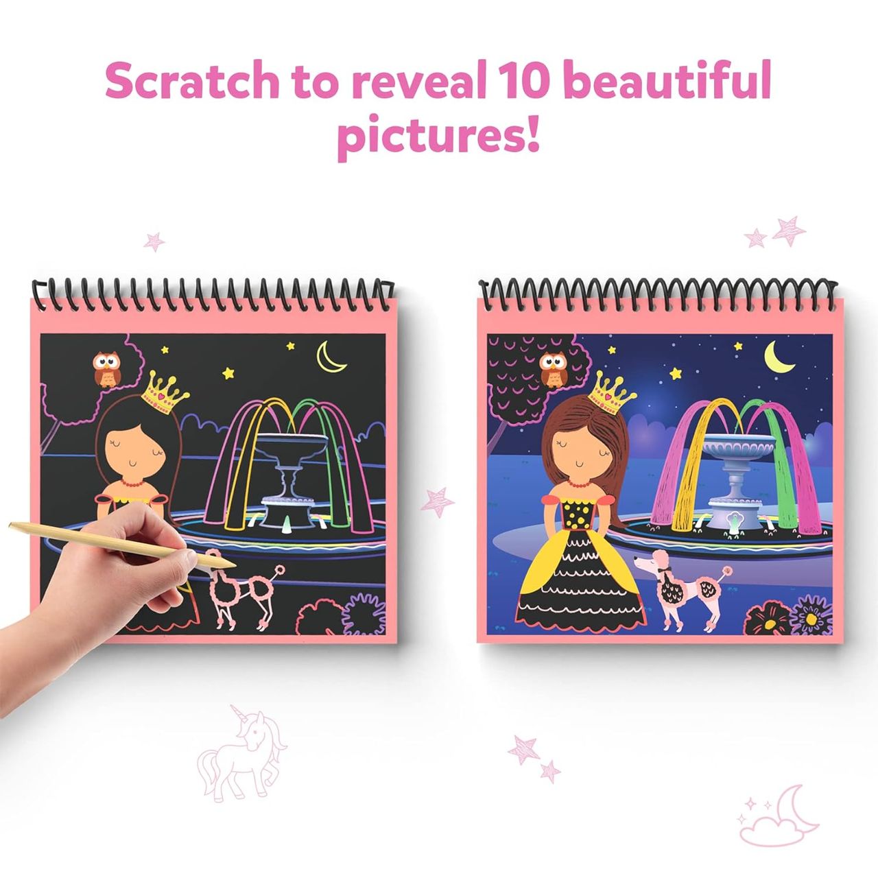 Skillmatics Magical Scratch Art Unicorns & Princesses