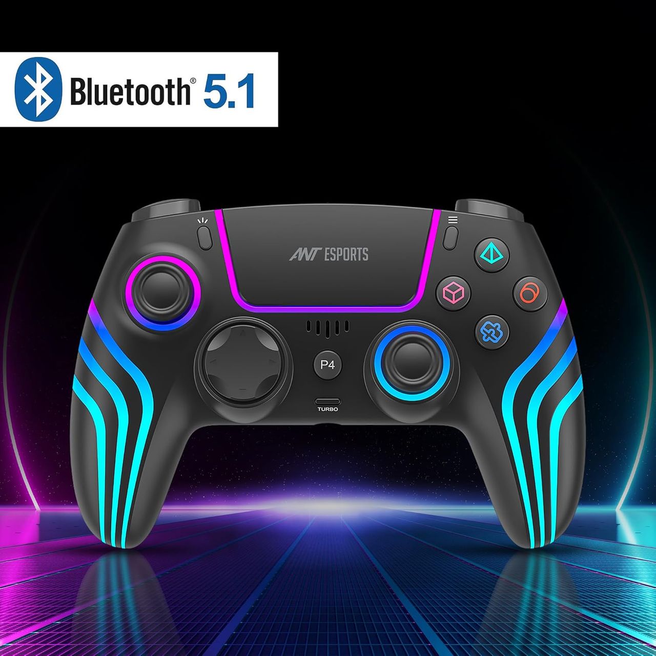 Ant Esports Gp400 Rgb Wireless Controller Six- Axis Sensor,Upto 12 Hrs. Play Time, 1000Mah Battery