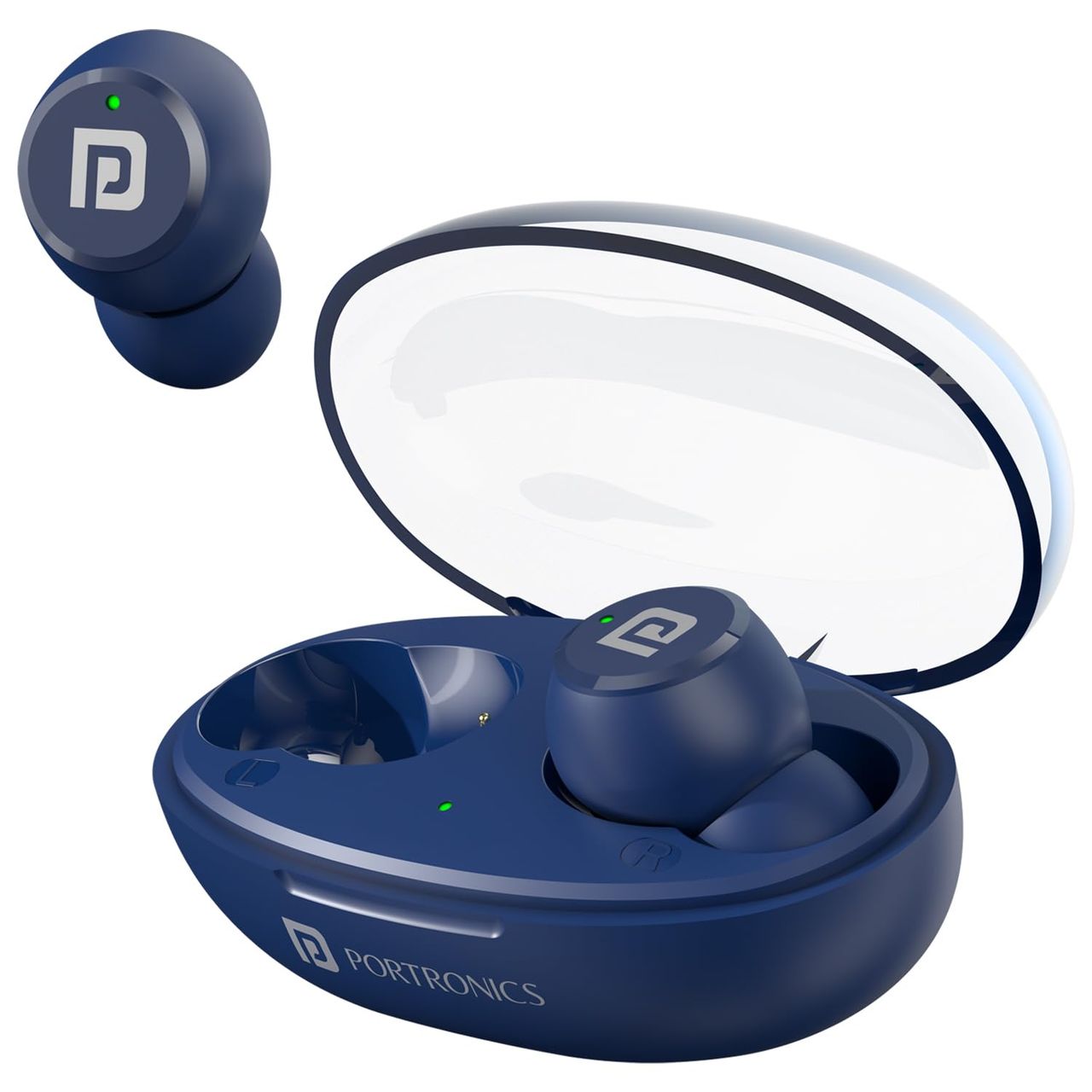 Portronics Harmonics Twins S13 in Ear True Wireless Earbuds with Mic with Game/Music Mode - Blue
