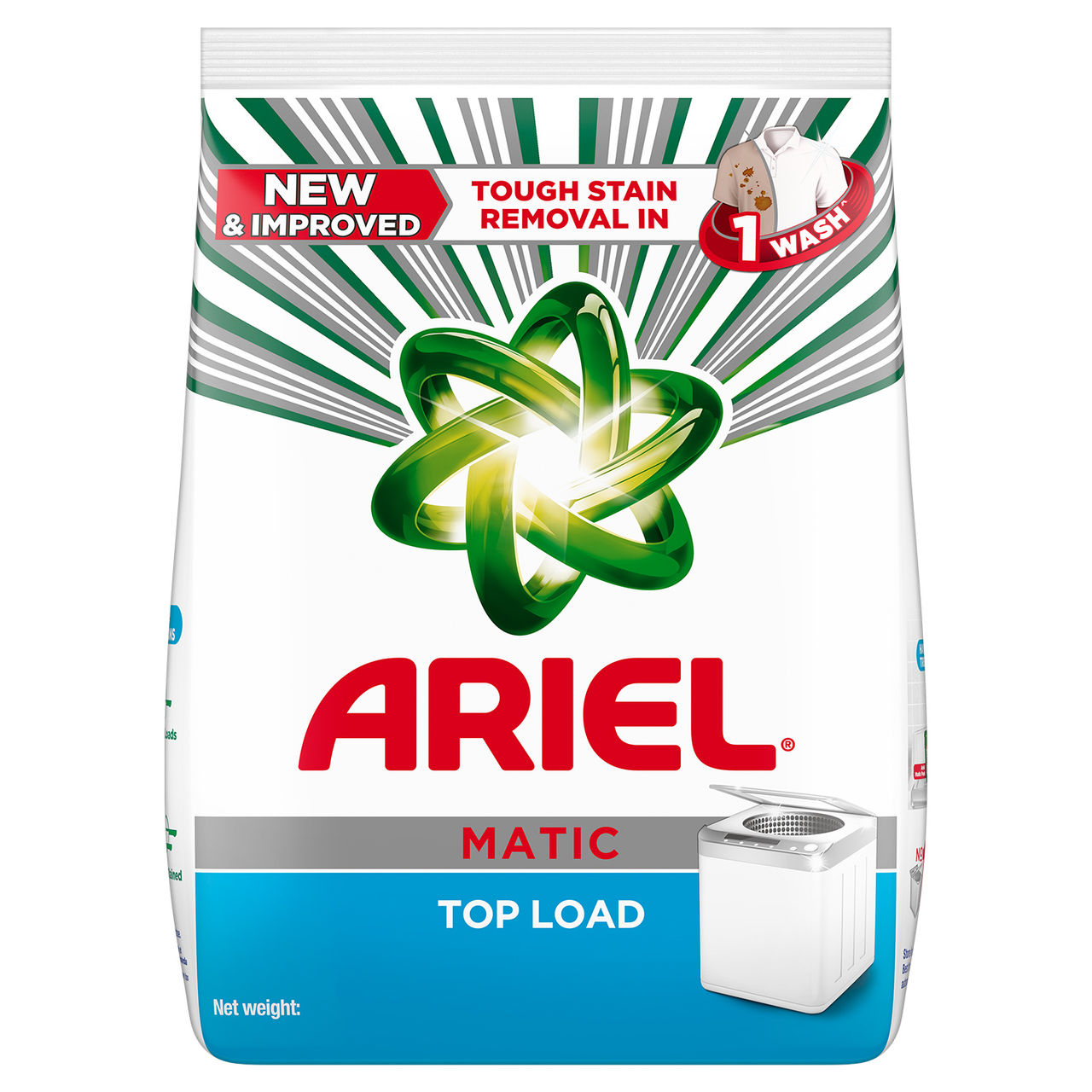 Ariel Matic Detergent Powder Top Load | For Washing Machines 2 kg Combo