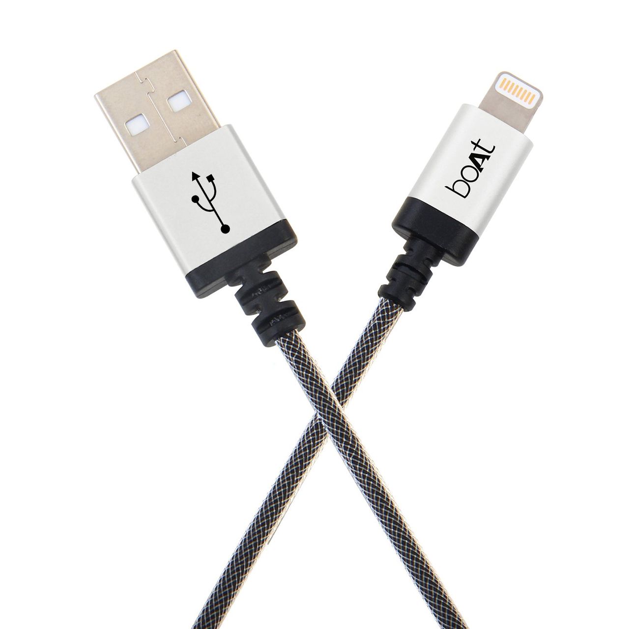boAt LTGG 500 USB A to Lightning Cable, Apple MFI Approved For Apple iPhone/iPod, 1 Meter (Grey)