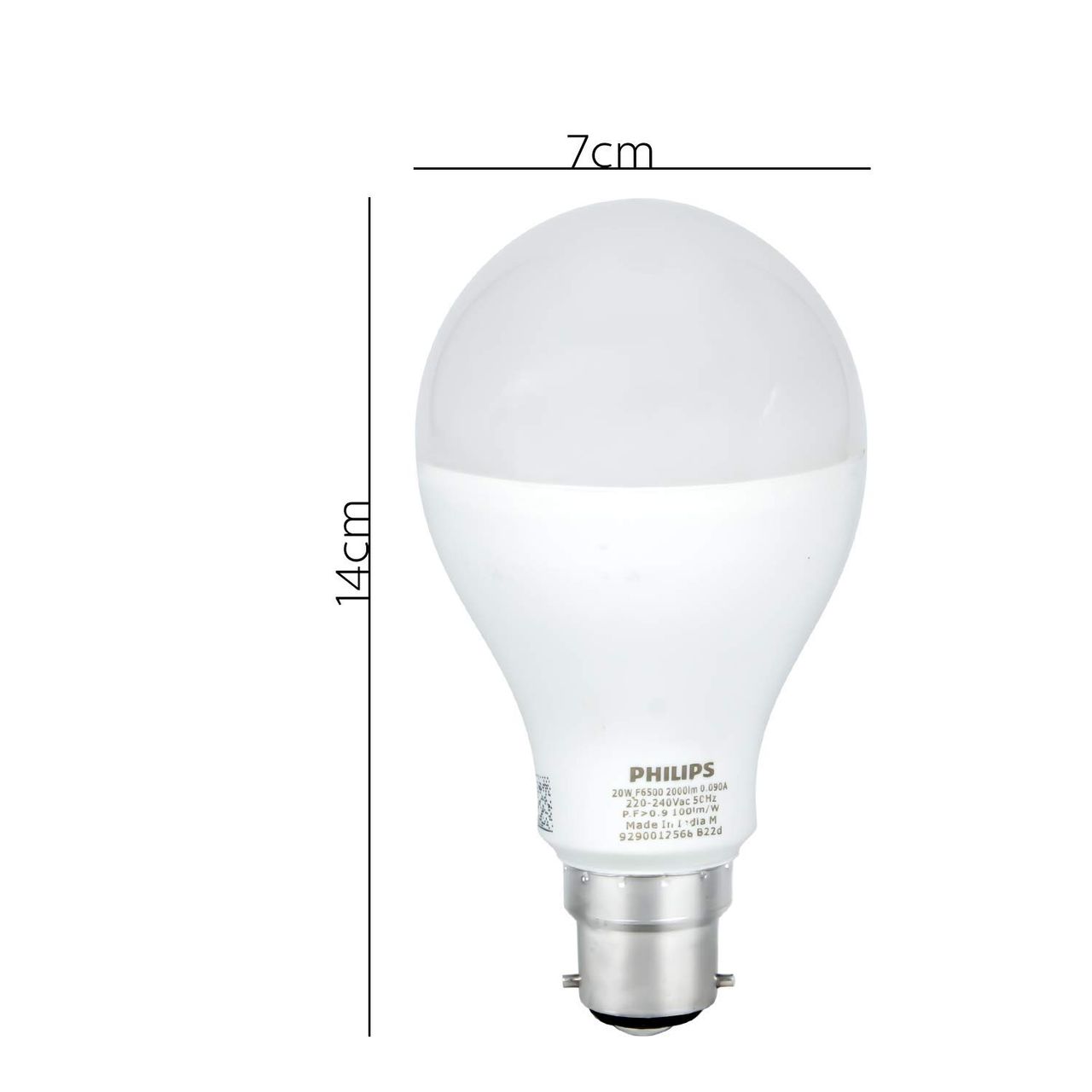 Philips 16 W LED Bulb White | 6500K | Eye Comfort | B22 Base Holder