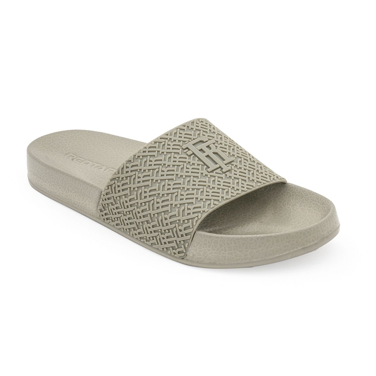 Red Tape Men's Sliders Flip-Flops | Lightweight Comfort | Flexible Support | Beige | Size 10